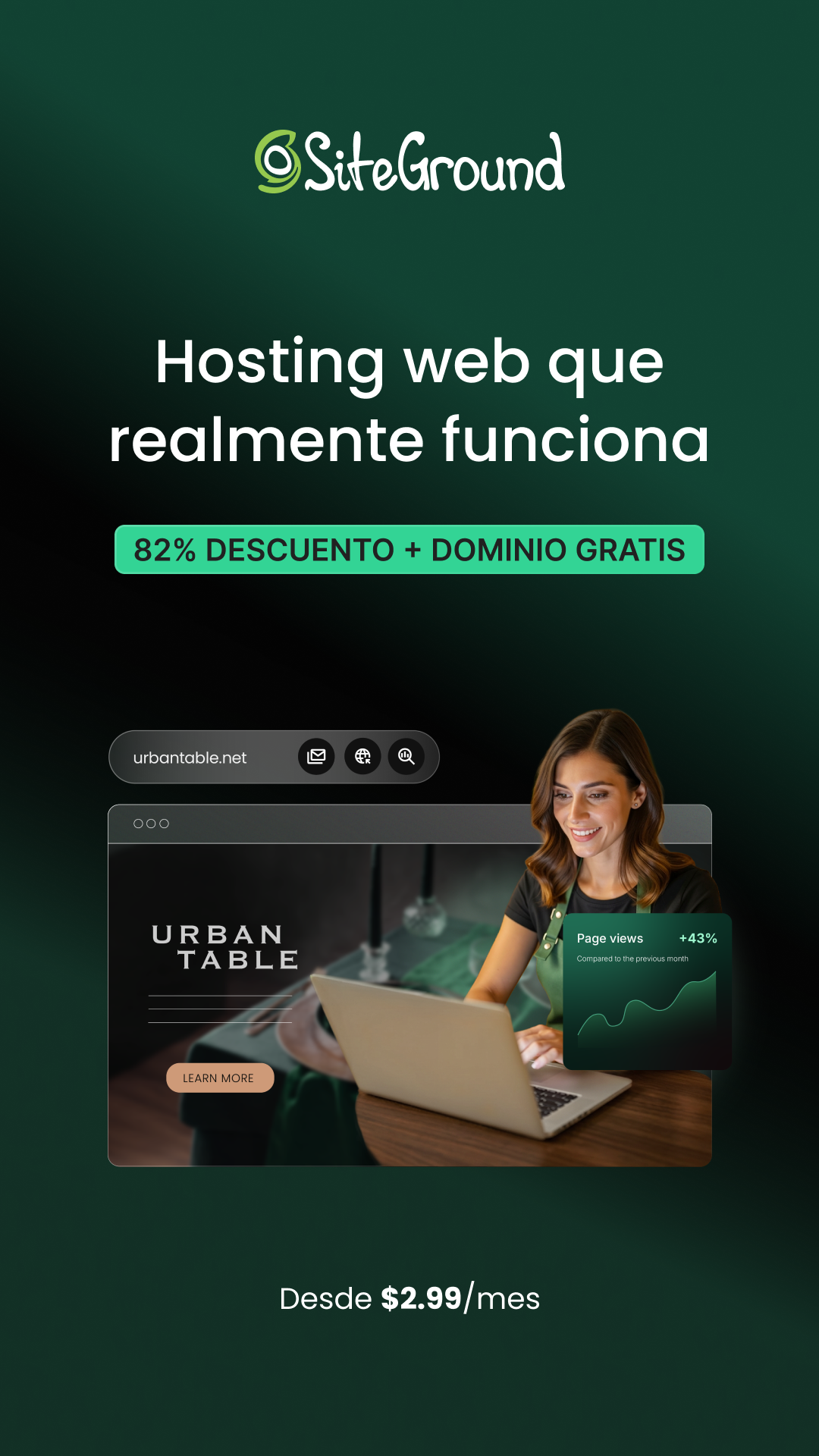 SiteGround Facebook ad