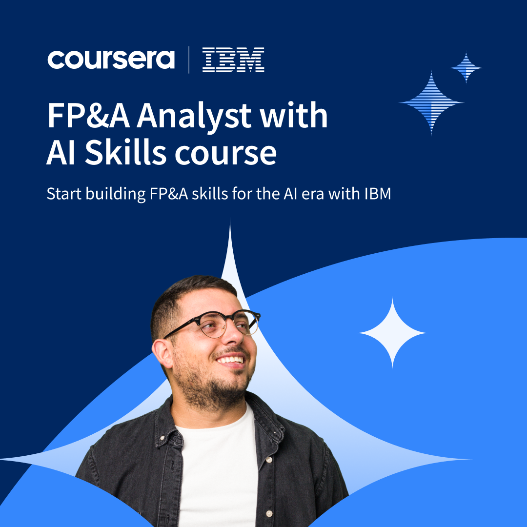 Coursera Facebook ad: Start your finance career with IBM