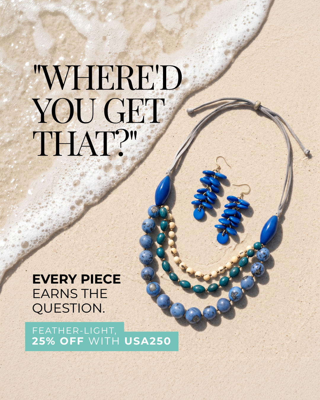 Tagua Jewelry by Soraya Cedeno Facebook ad