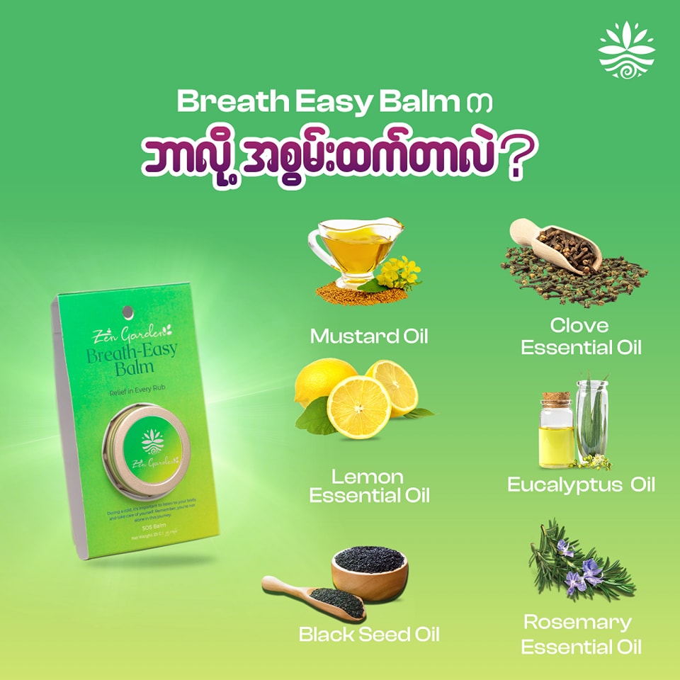 ZEN Garden Facebook ad: နှာစေး နှာခေါင်းပိတ် ထိပ်ကပ်နာ၊
