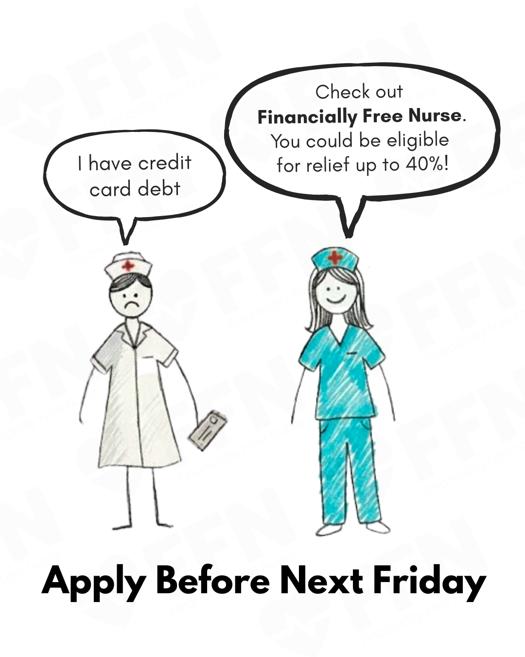Financially Free Nurse Facebook ad: Relief for Nurses