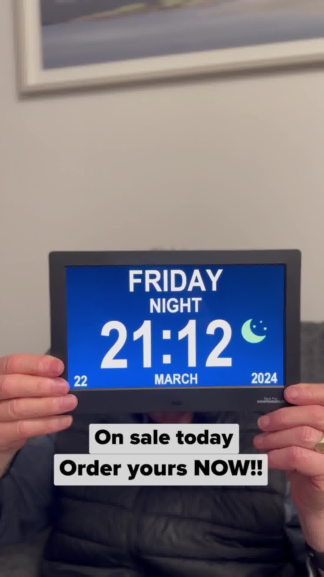 Tech For Independence Facebook ad: Seniors Clock