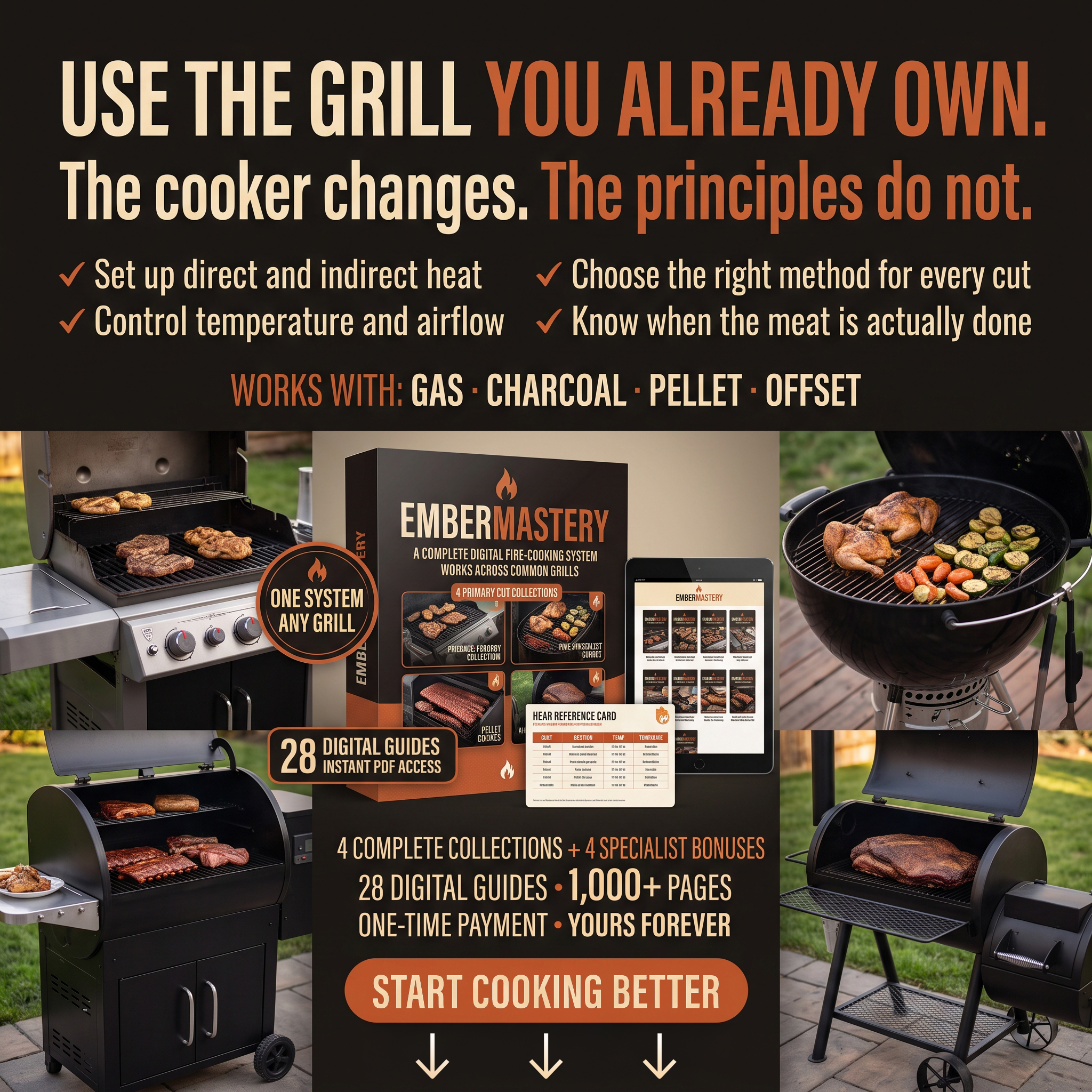 Ember Mastery Facebook ad: Any Grill. One Proven System