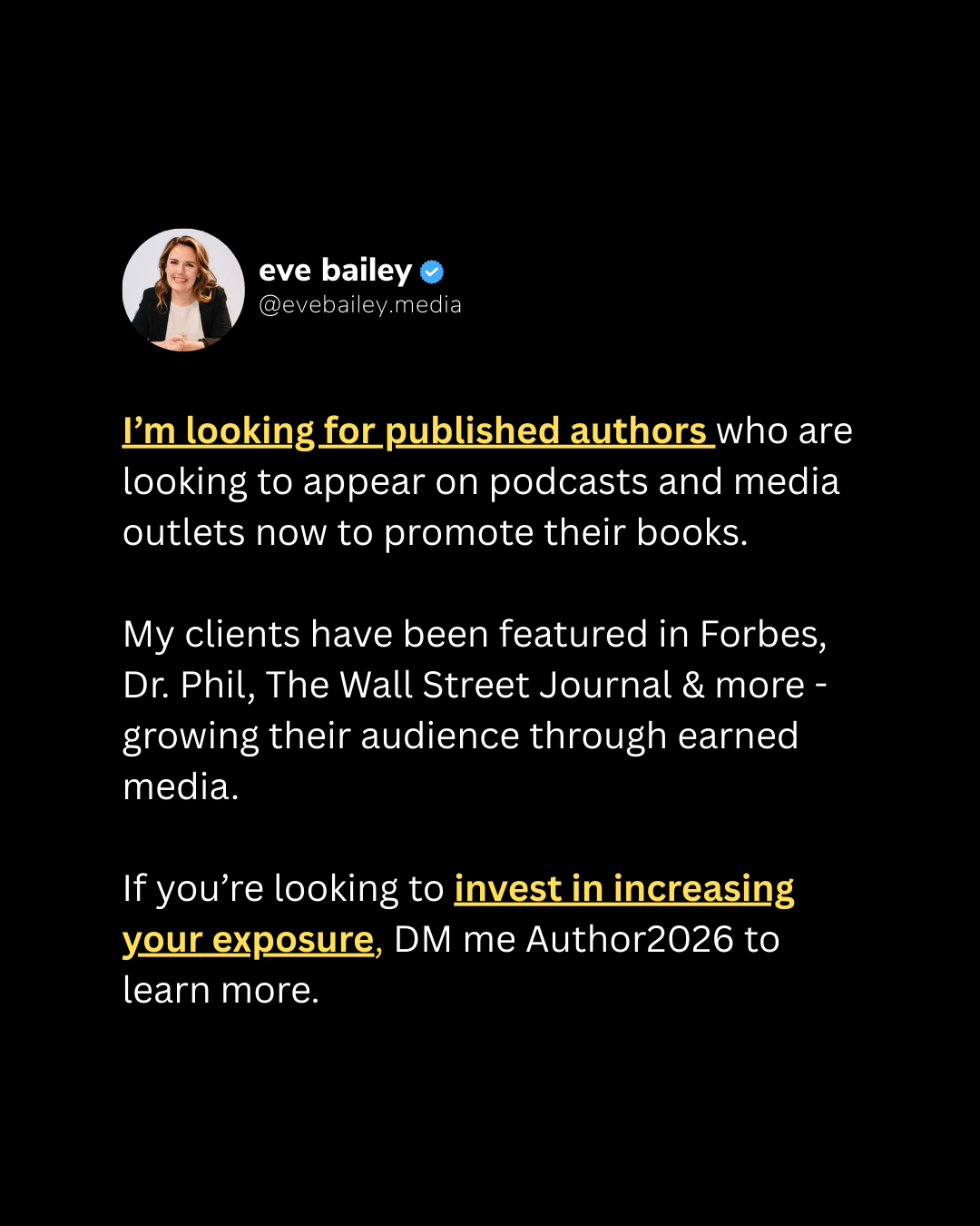 Eve Bailey Facebook ad