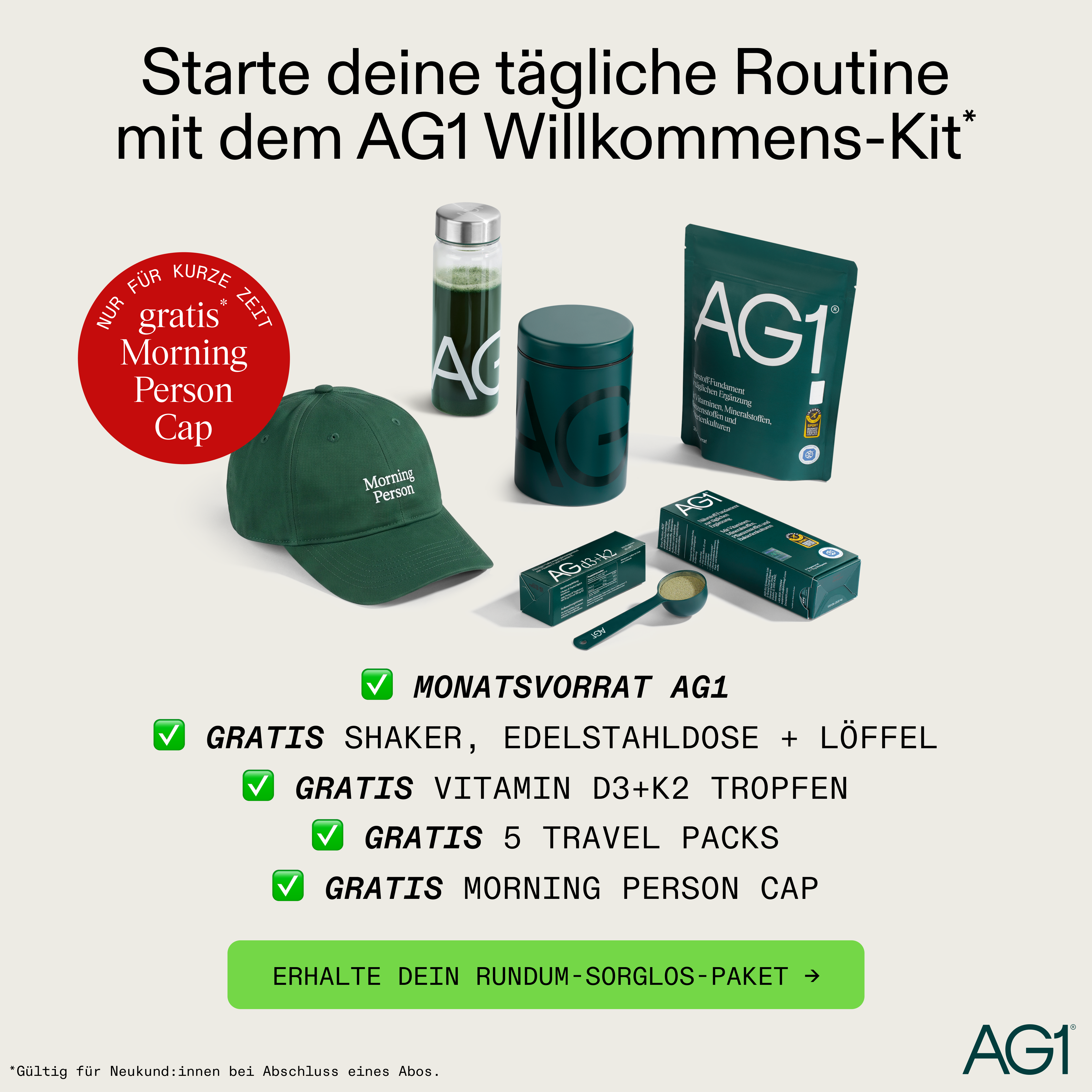 AG1 Deutschland Facebook ad