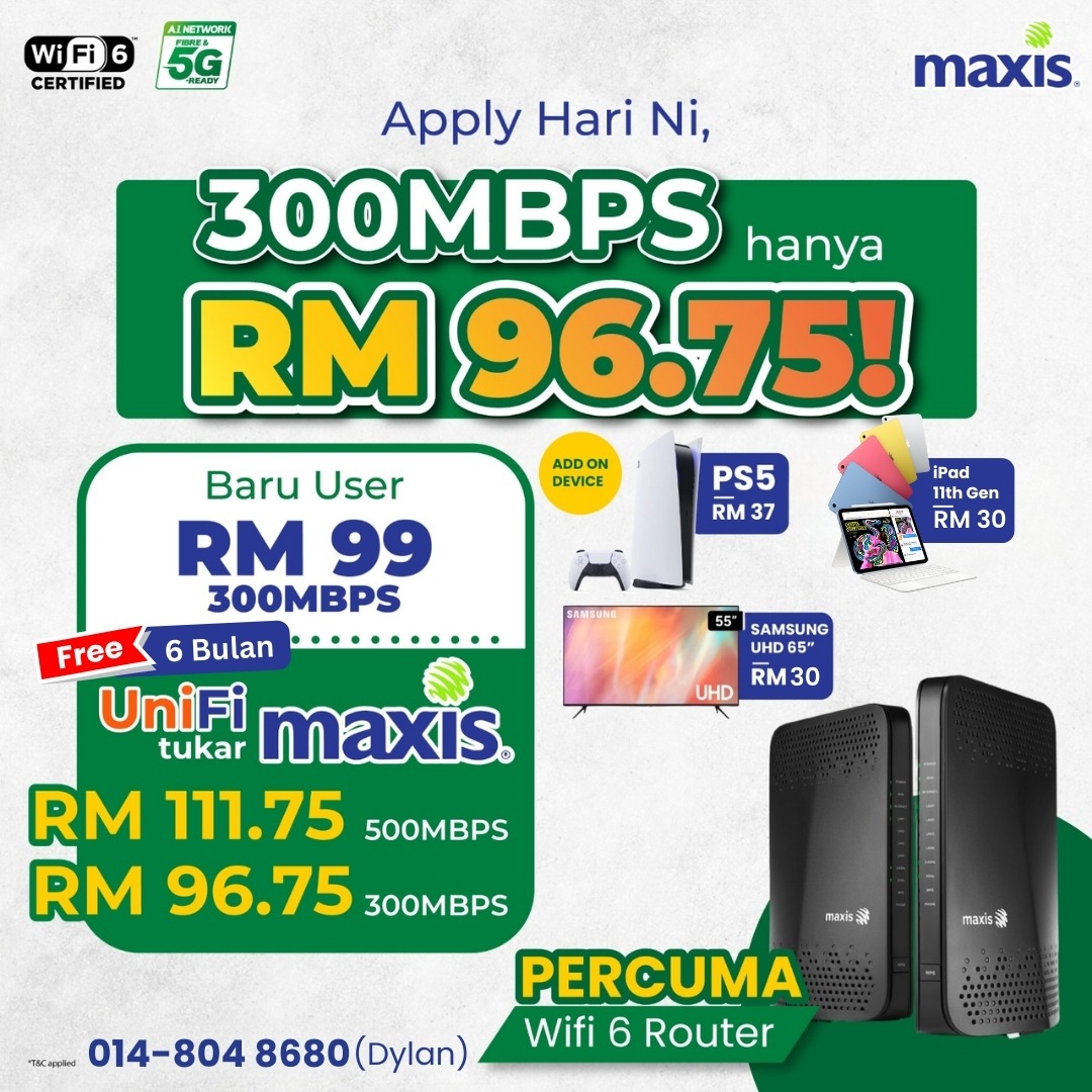 Unifi Maxis Fibre - Authorised Dealer Facebook ad