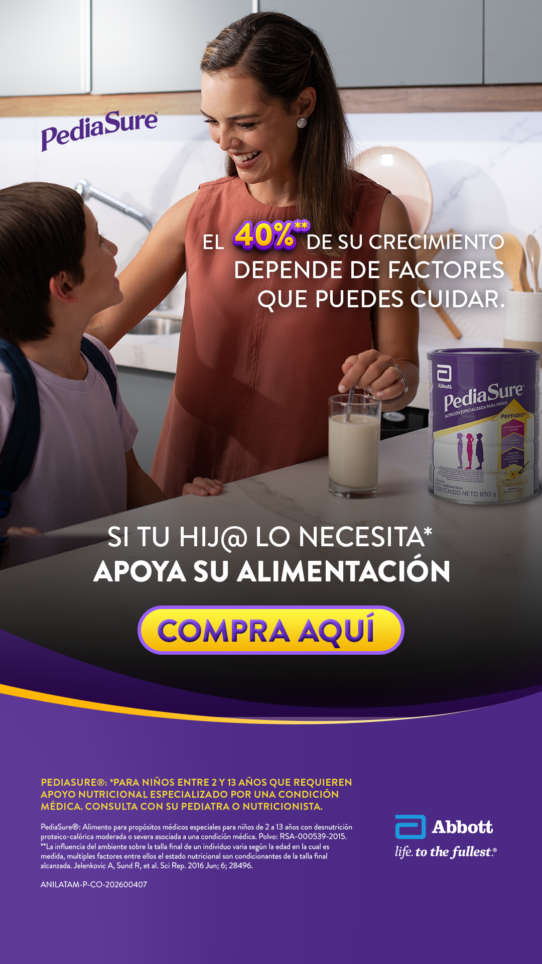 PediaSure Latinoamérica Facebook ad