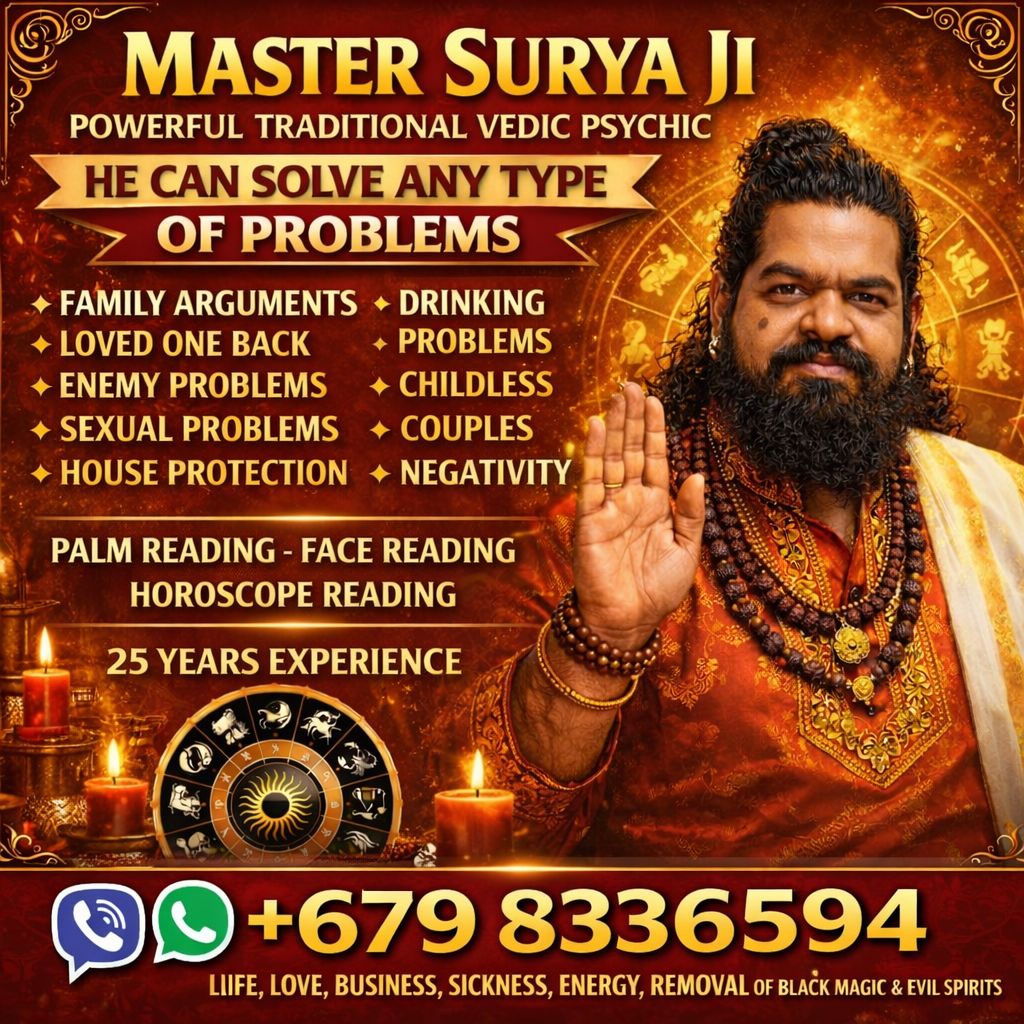 Astro Surya Ji - Best Indian astrologer in Fiji Facebook ad: +679 8336594 MASTER SURYA JI