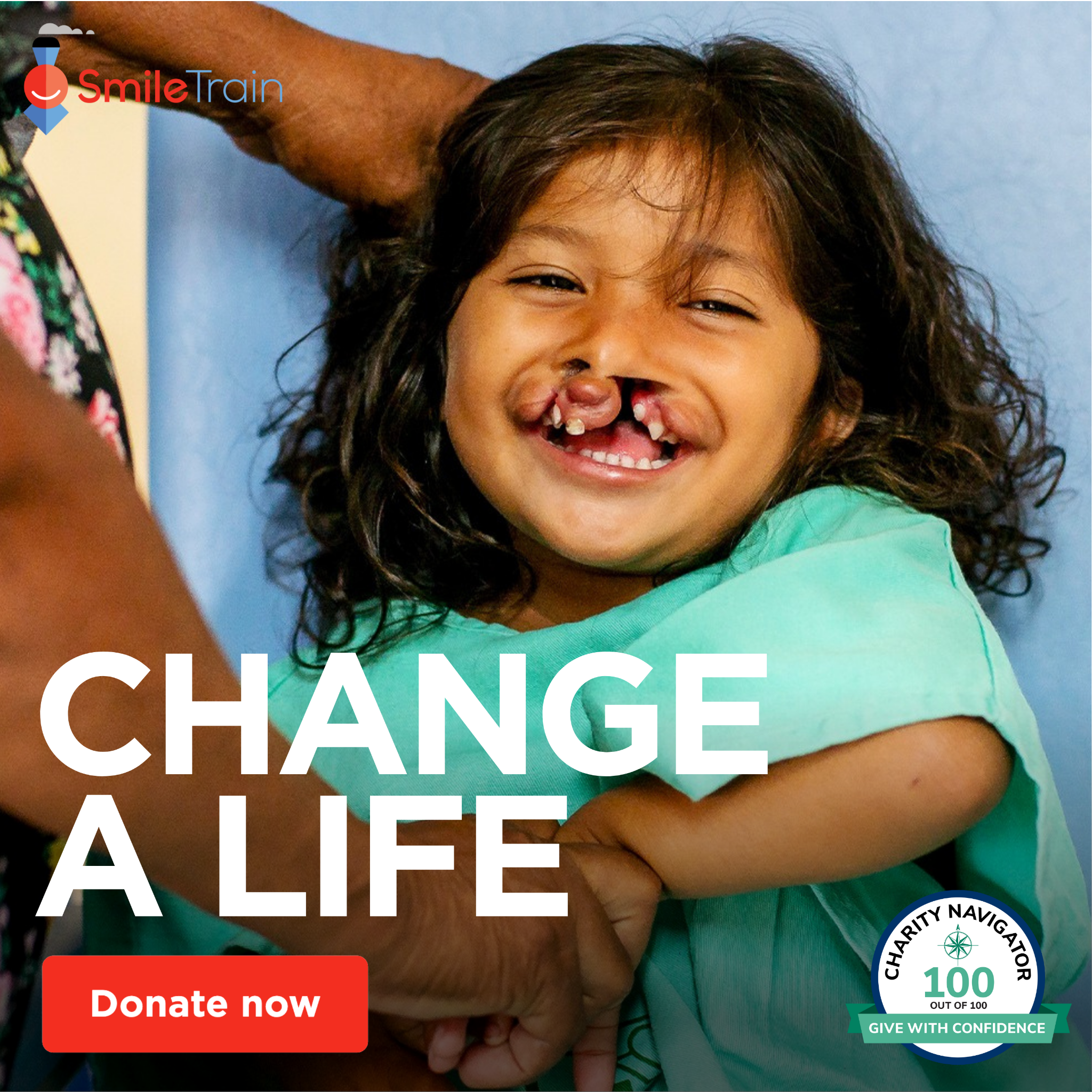 Smile Train Facebook ad
