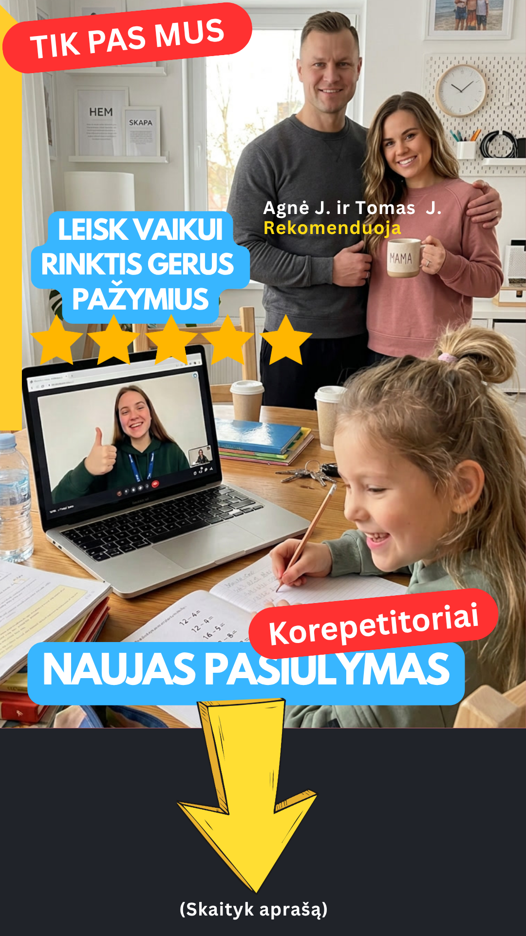 Korepetitoriai Išmok Facebook ad: Noriu