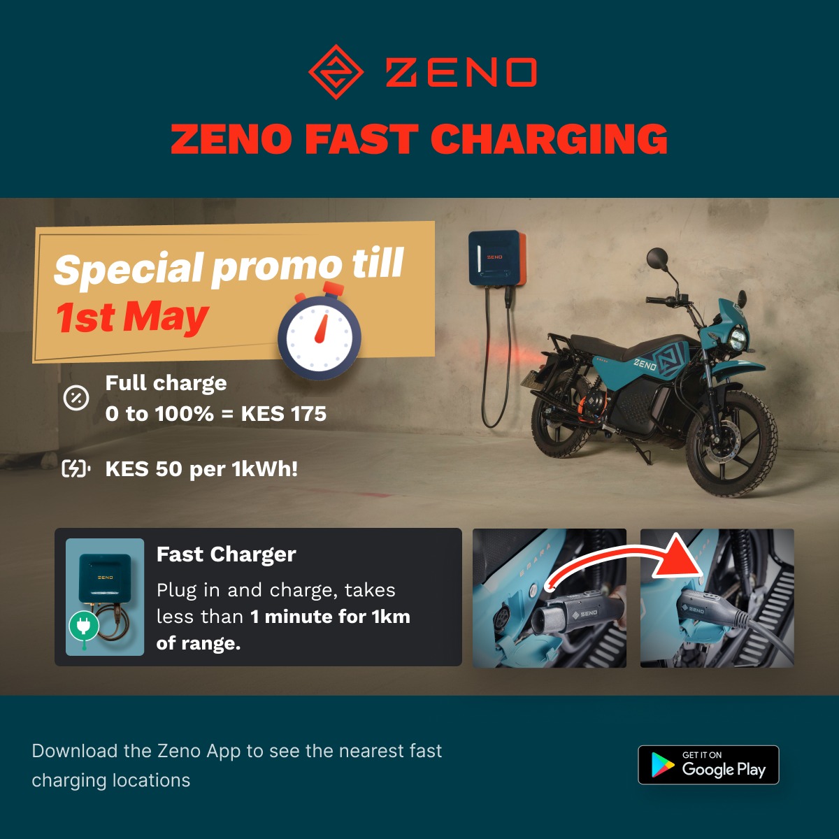 Zeno Kenya Facebook ad: ZENO Fast Charging Special Offer