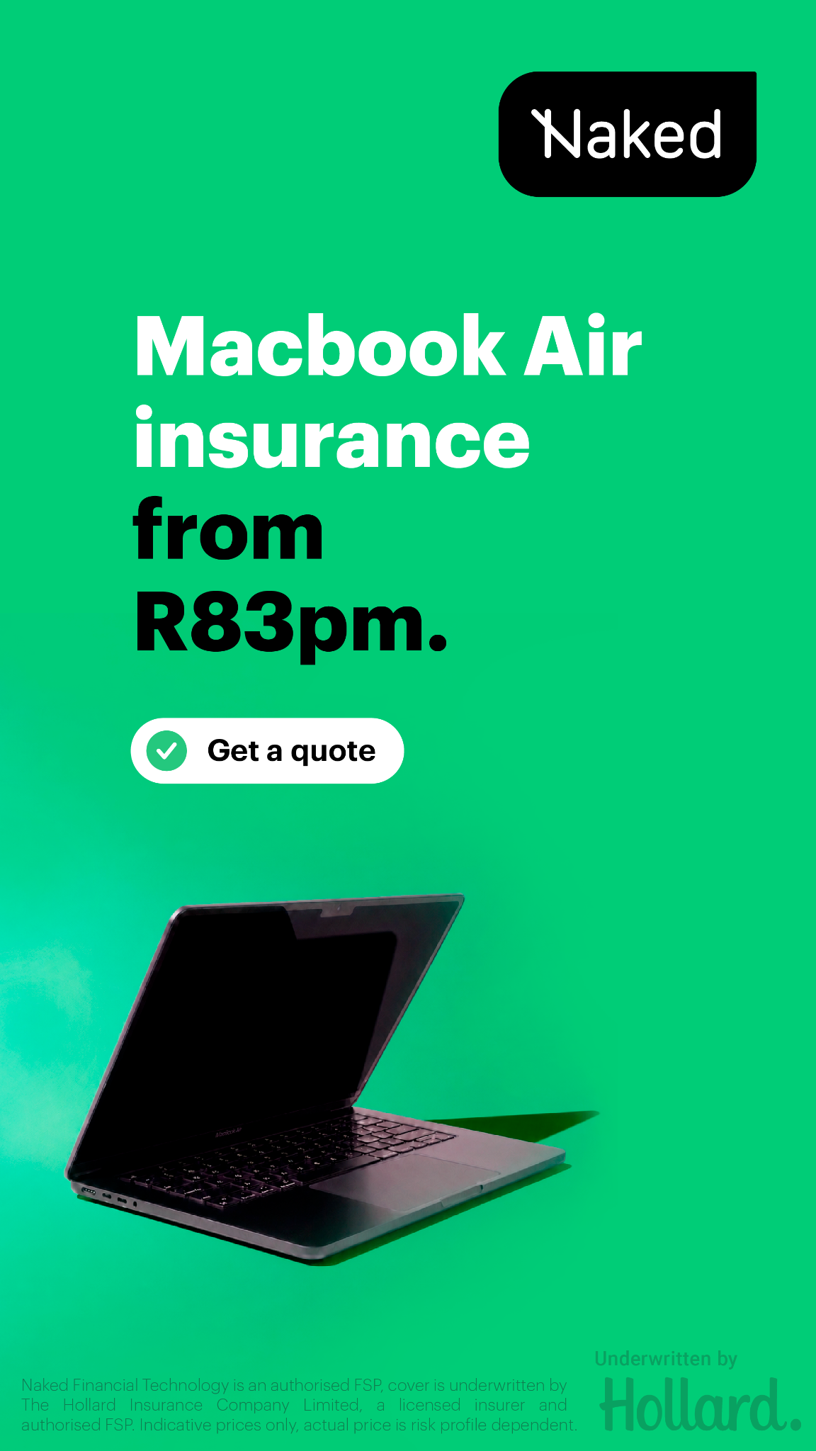 Naked Facebook ad: Get Naked on your Macbook