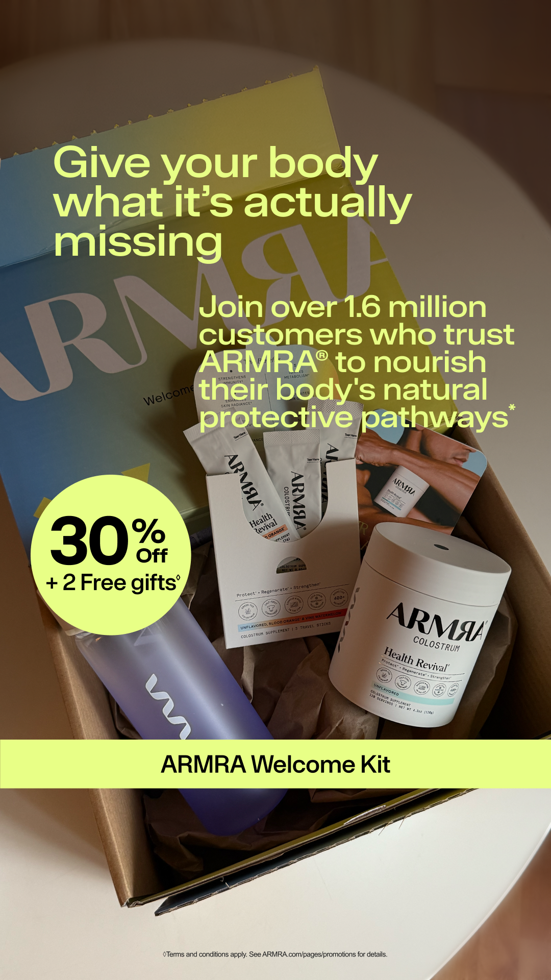 ARMRA Facebook ad