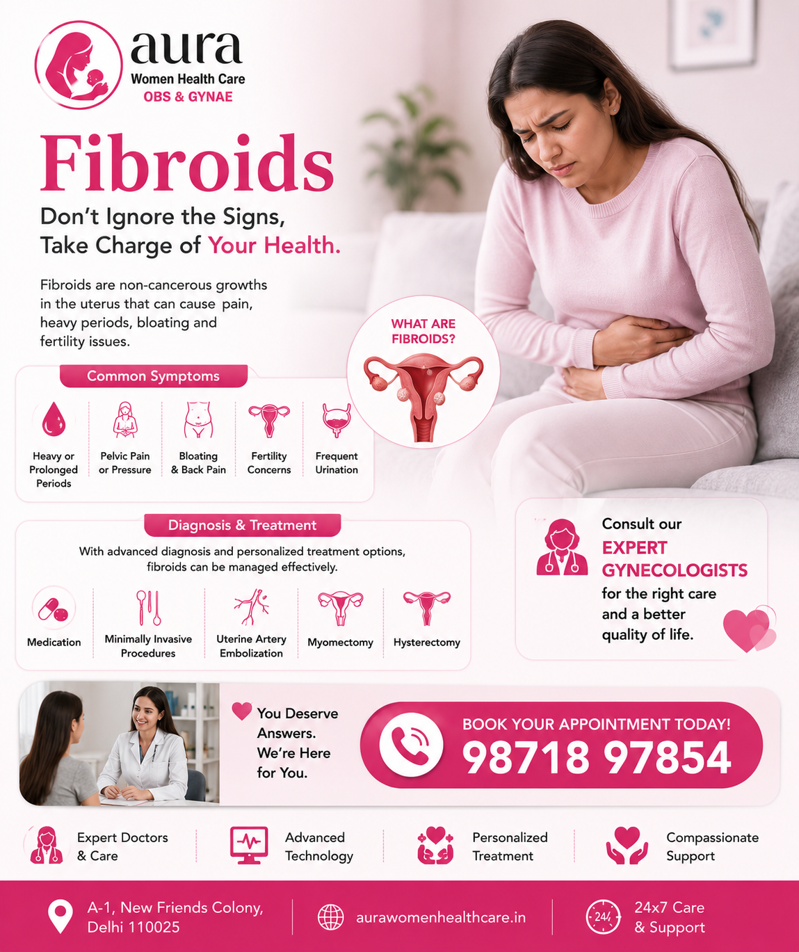 Aurahealthcare00 Facebook ad: Women’s health concerns at any age? We’re here to help.