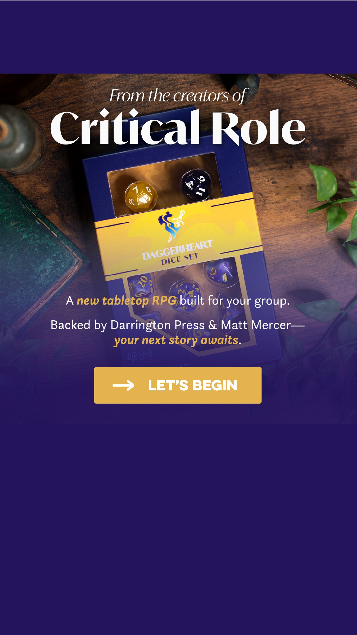 Critical Role Facebook ad