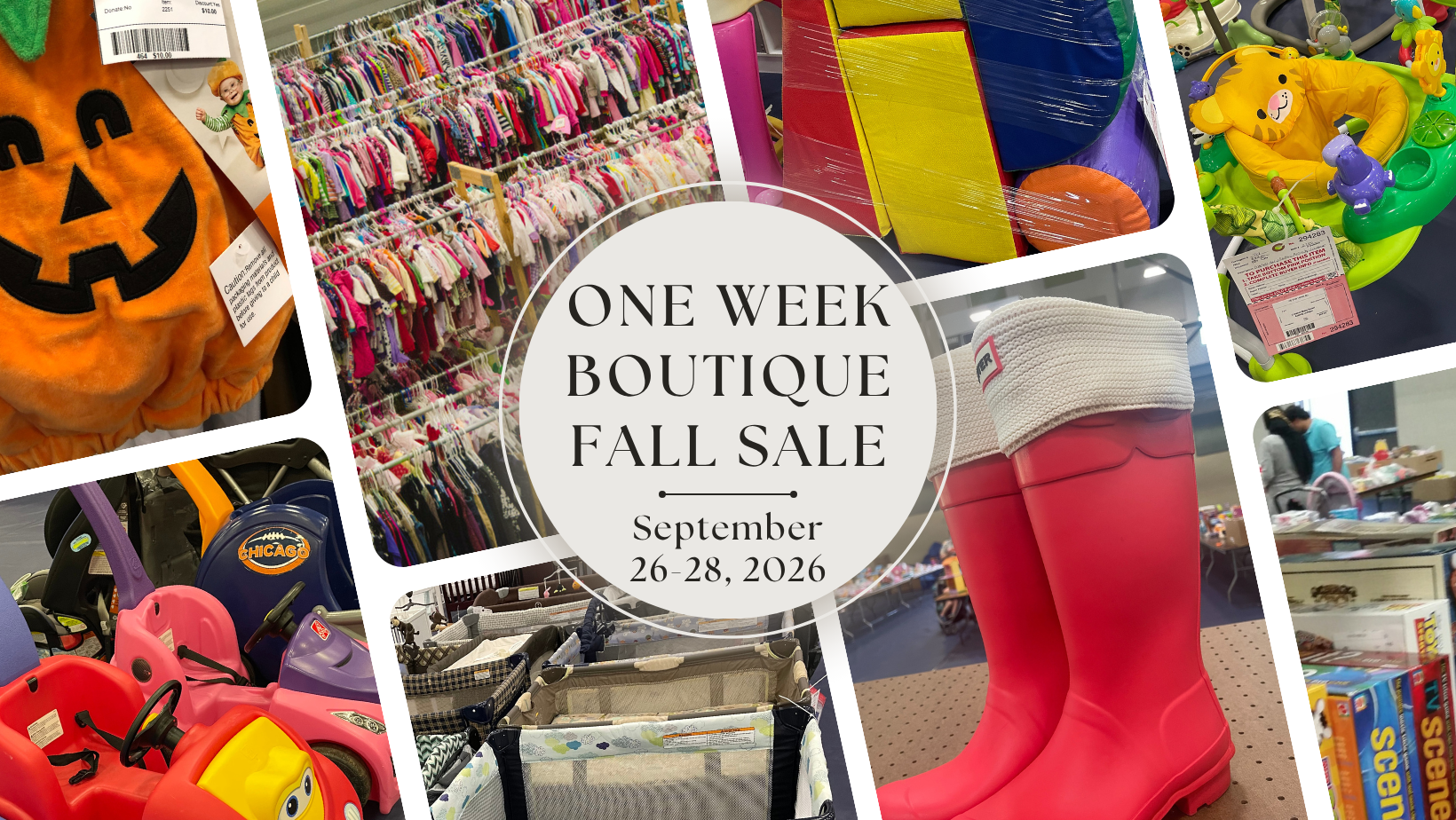 One Week Boutique Baby/Children's Consignment Sale (Illinois) Facebook ad: Fall 2026 One Week Boutique Kids' Consignment Sale