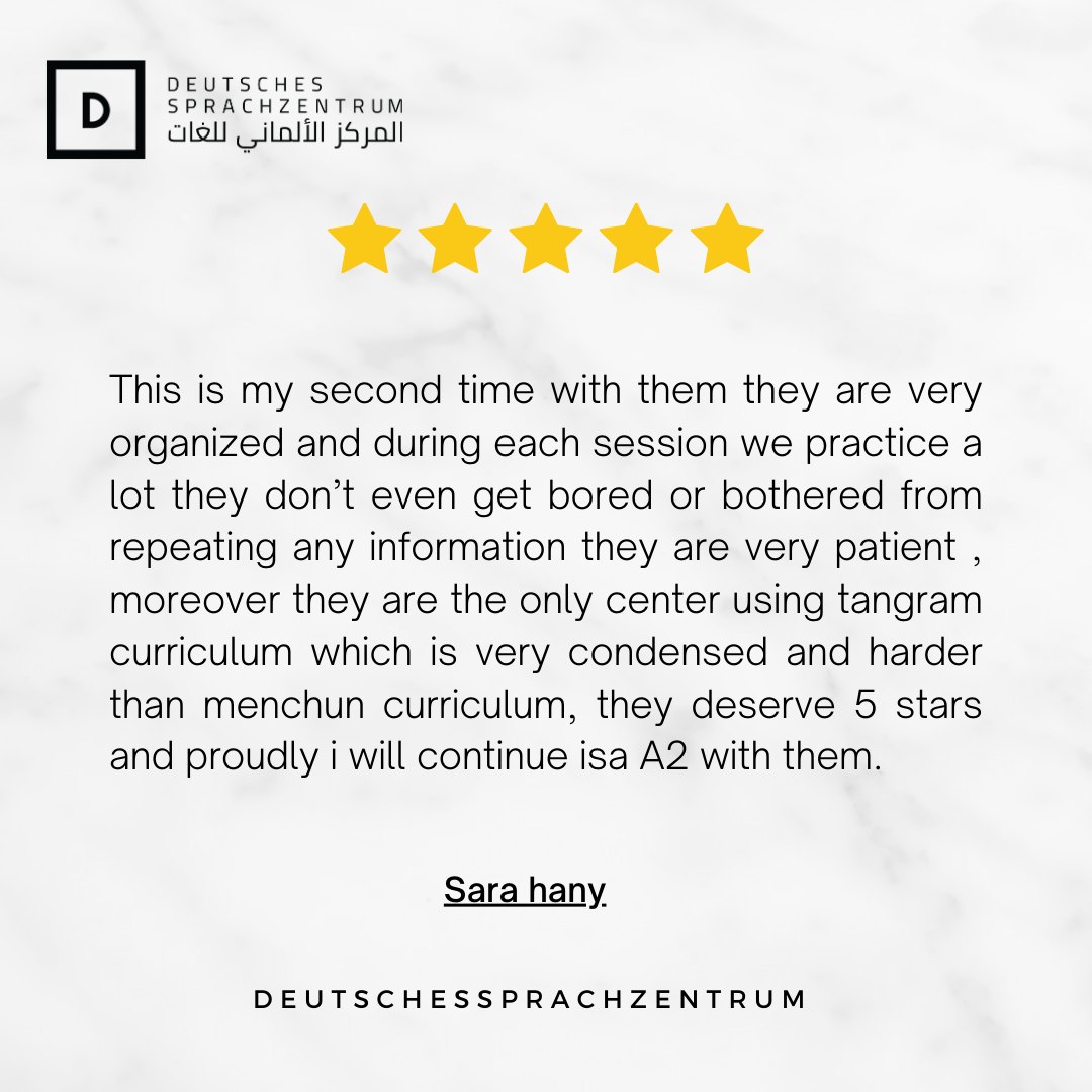 Deutsches Sprachzentrum المركز الألماني للغات Facebook ad: من بدايتنا في 2014 لحد النهاردة, كملنا معاكم…