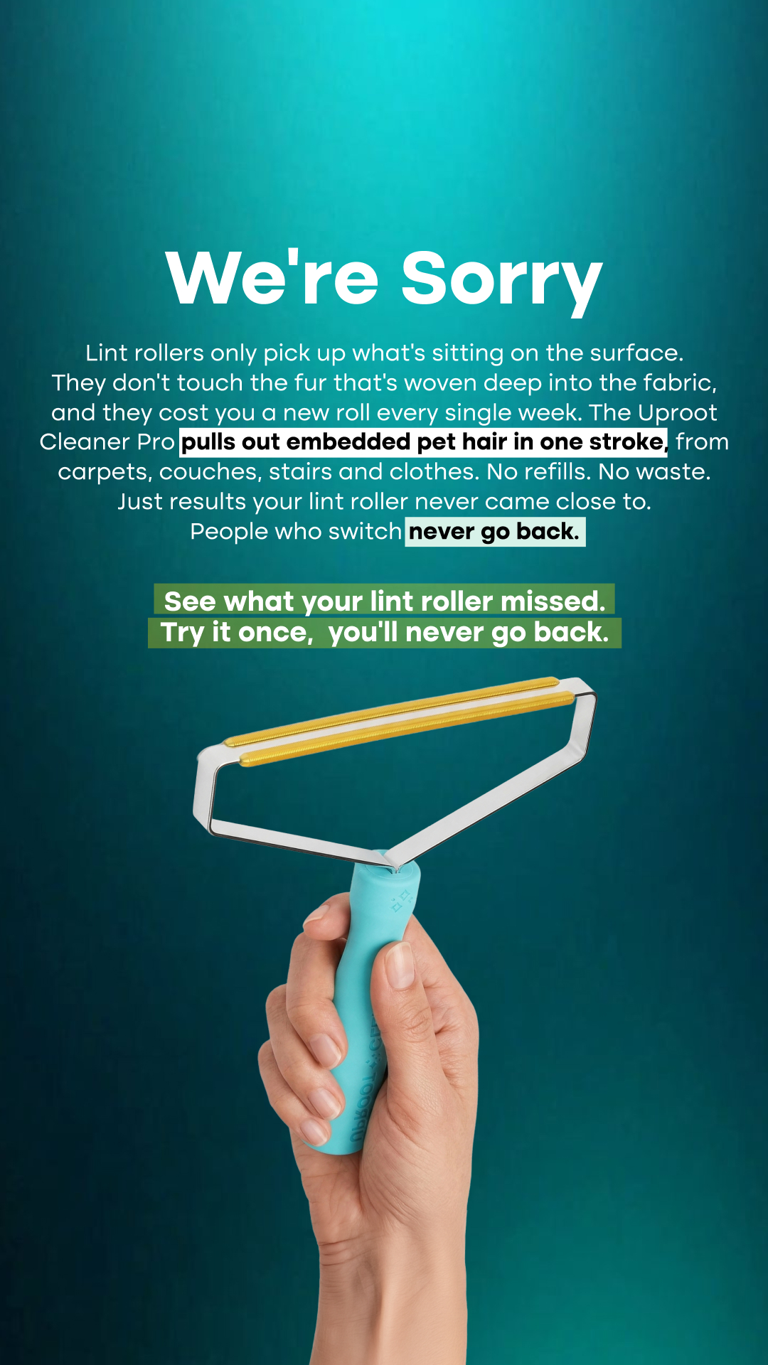 Uproot Clean Facebook ad