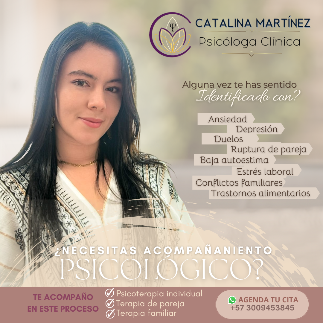 Catalina Martínez Psicóloga Facebook ad: 𝘼𝙂𝙀𝙉𝘿𝘼 𝙏𝙐 𝘾𝙄𝙏𝘼
