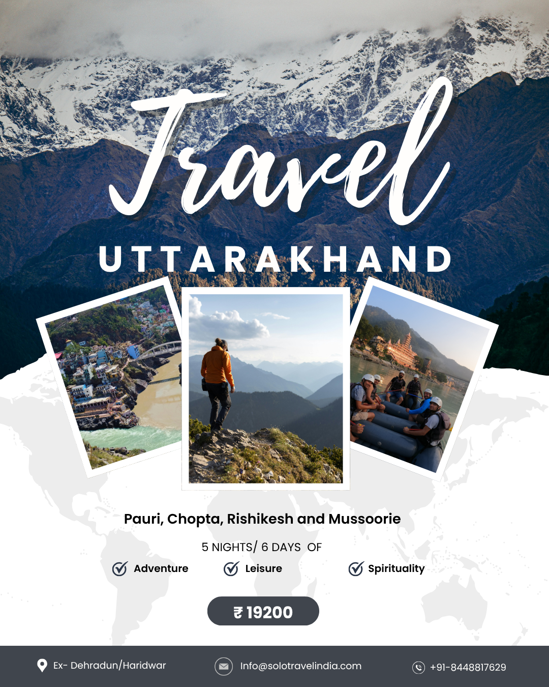 SOLO Travel INDIA Facebook ad: Chopta-Rishkesh- Musoorie