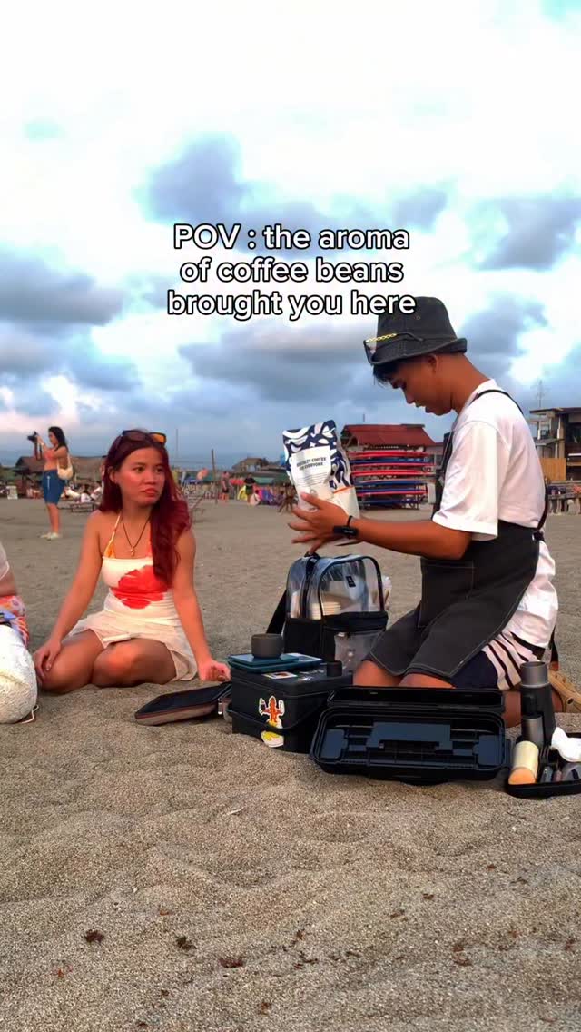 Allo Coffee Roasters Facebook ad: POV: the aroma of coffee beans brought you…