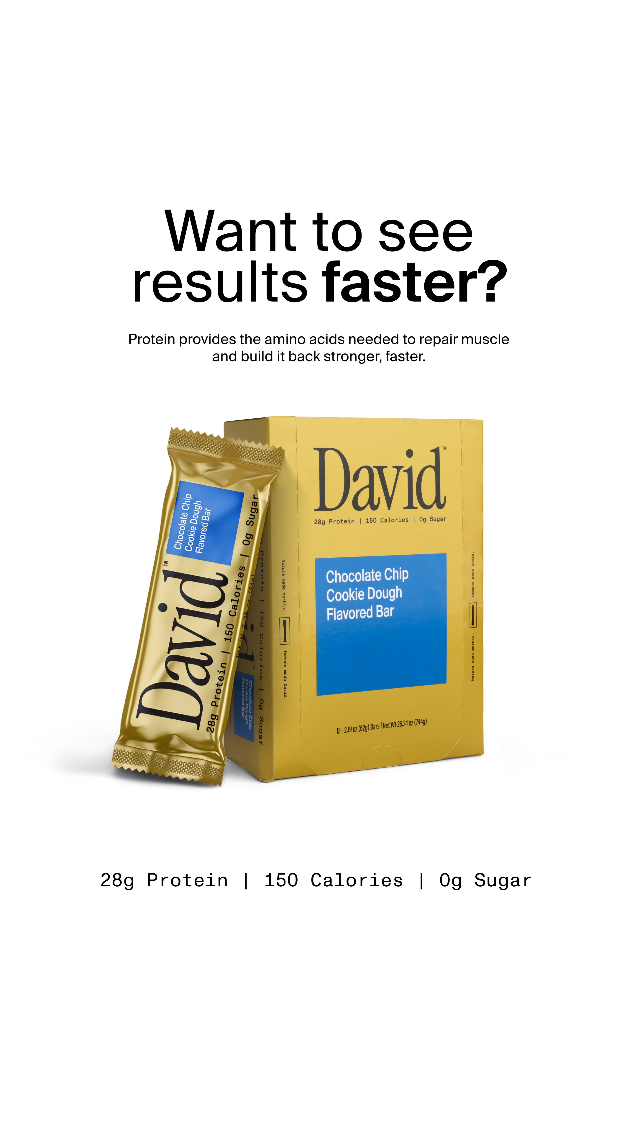 David Protein Facebook ad