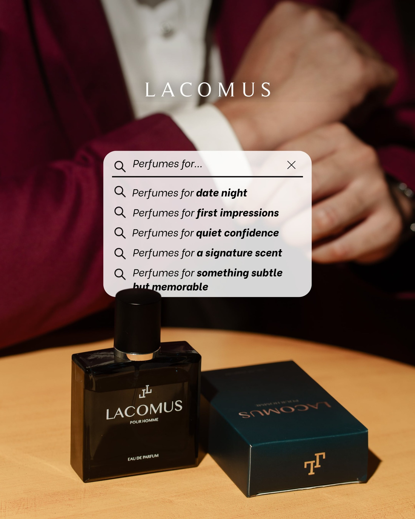 Lacomus Facebook ad: Find the perfect scent for every moment.