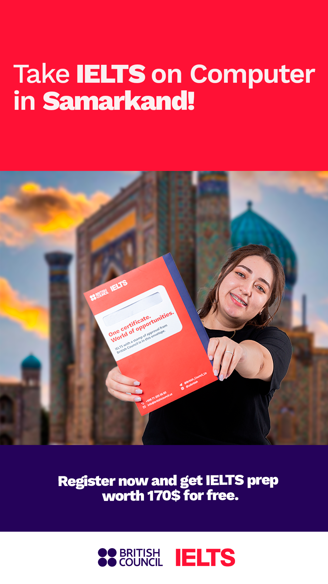 British Council Uzbekistan Facebook ad