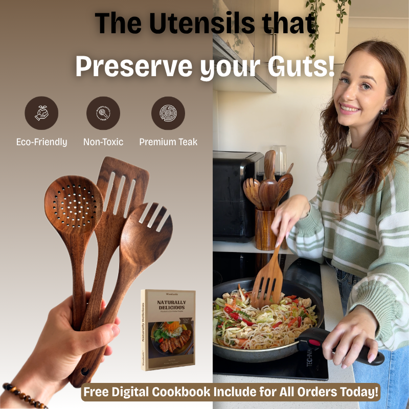 Woodastic Facebook ad: 50% Off Best-Selling Toxins-Free Utensils