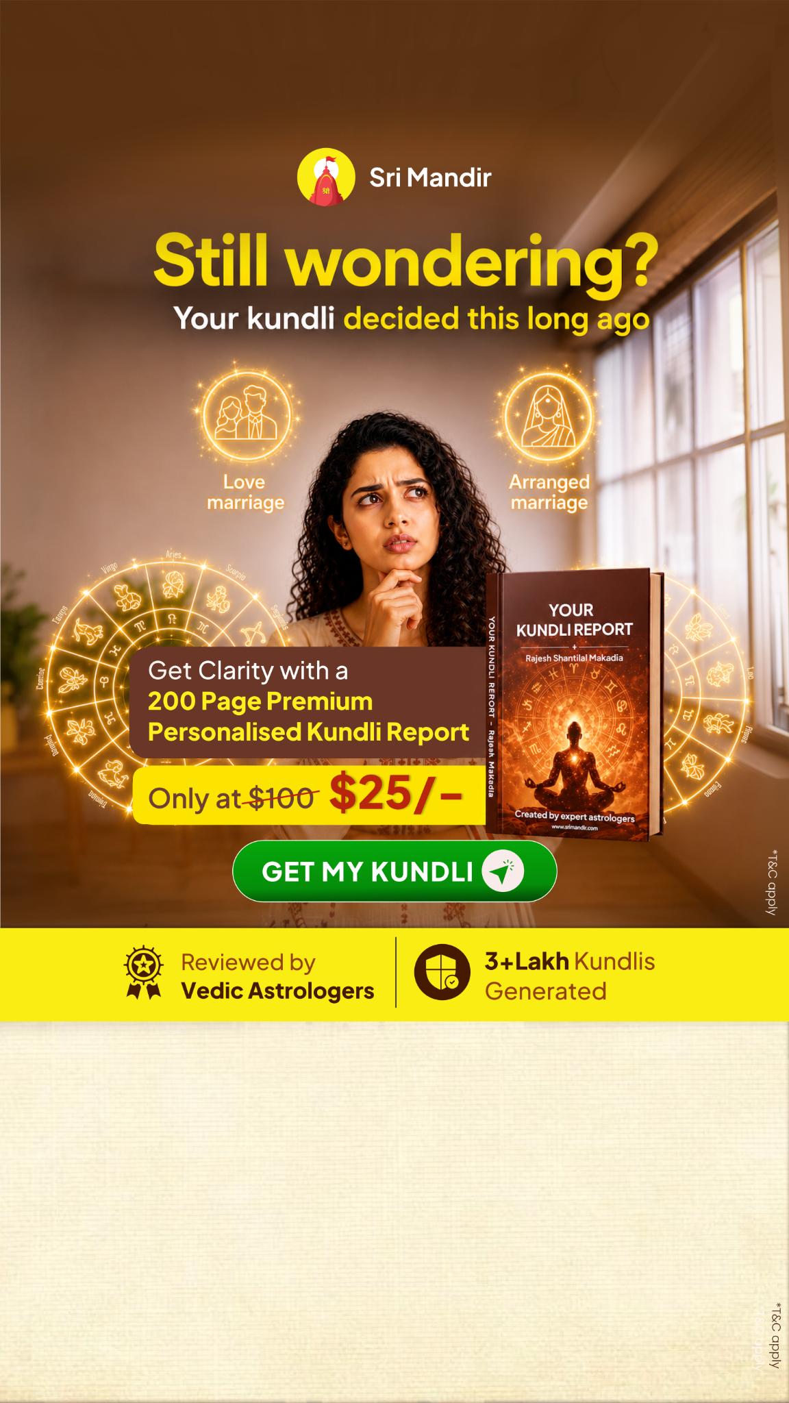 Kundli Guide by Sri Mandir Facebook ad