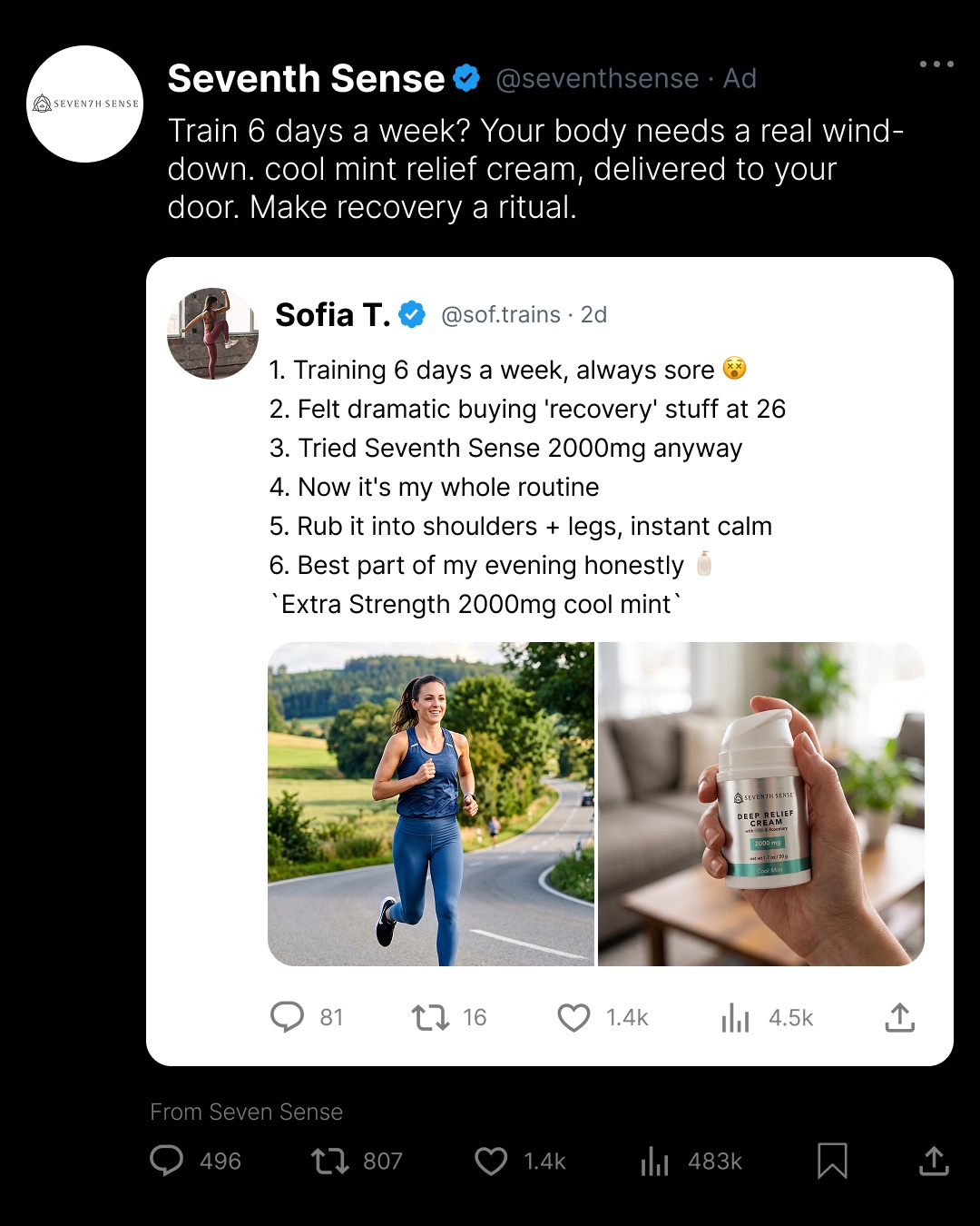 Seventh Sense Facebook ad