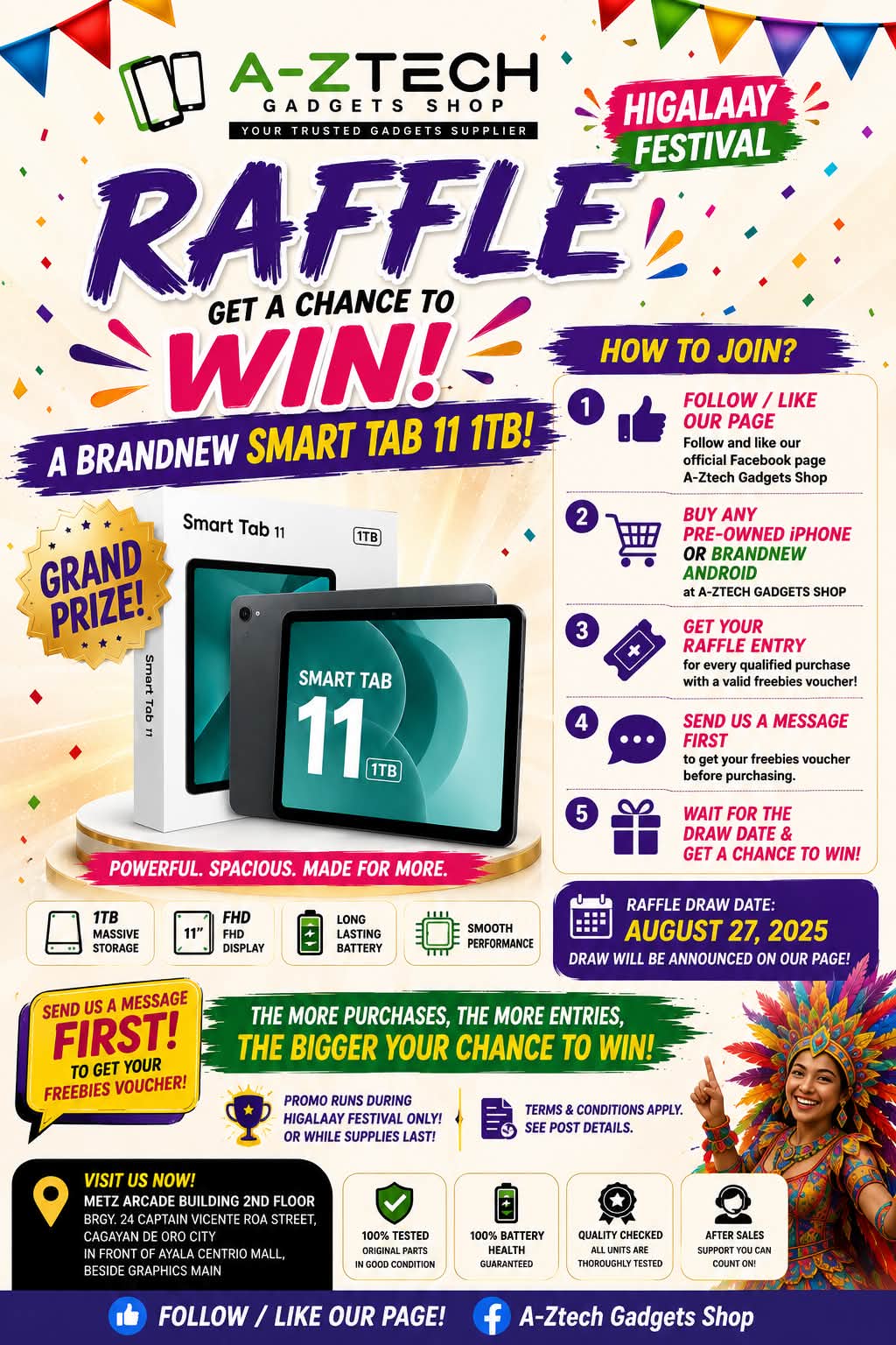 A-Ztech Gadgets Facebook ad: HIGALAAY FESTIVAL MEGA PROMO IS HERE!