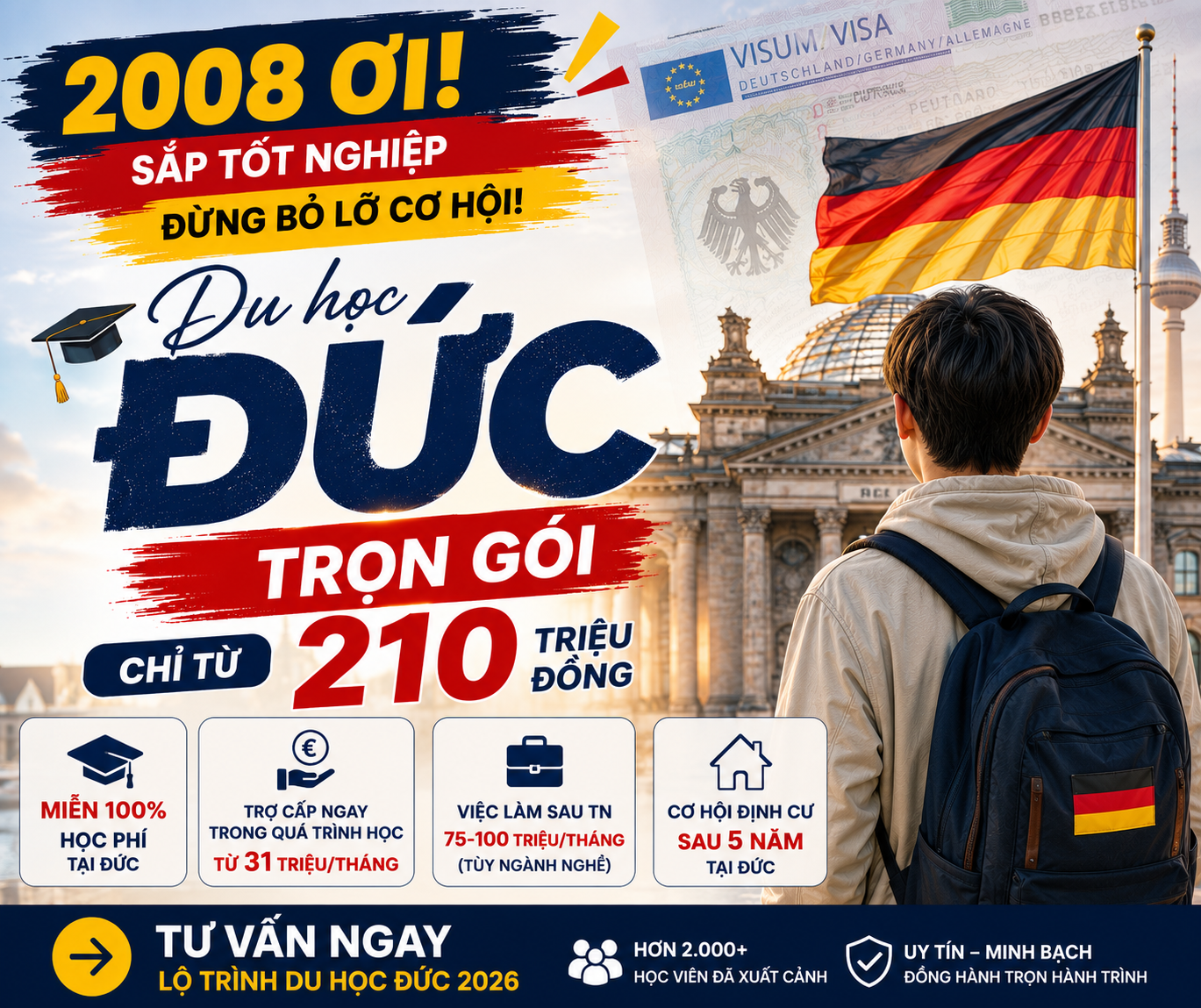 Du học Đức - ICOEuro Facebook ad: Đăng ký nhận tư vấn