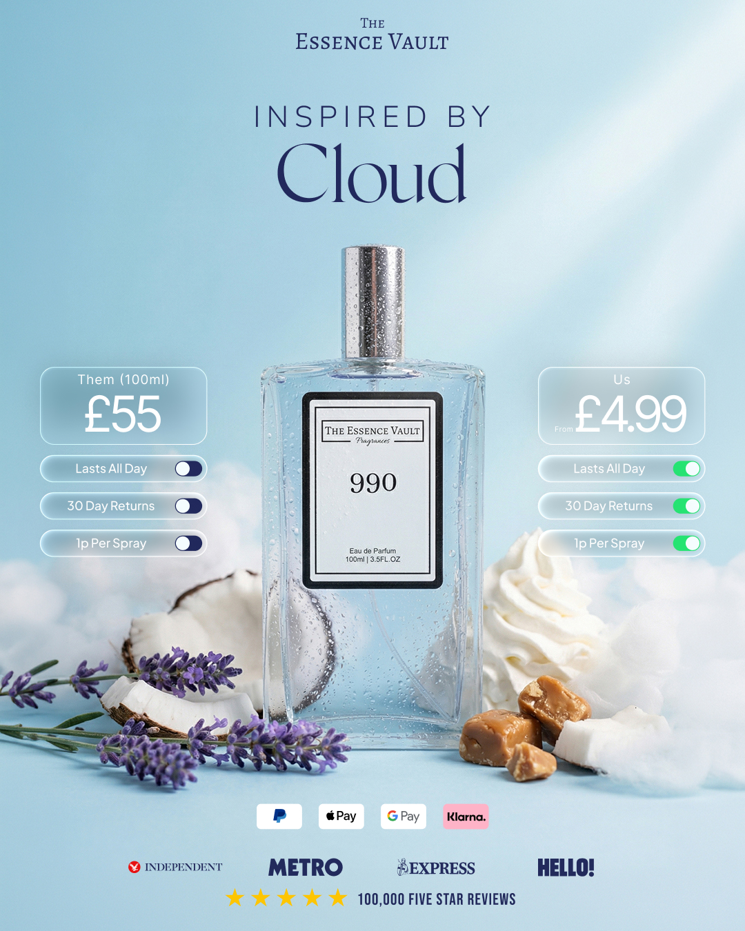 The Essence Vault Facebook ad