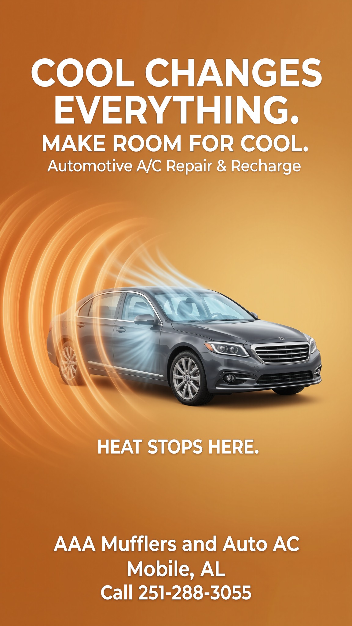 AAA Mufflers & Air Conditioning Repair Facebook ad: Is your car A/C ready for the heat?