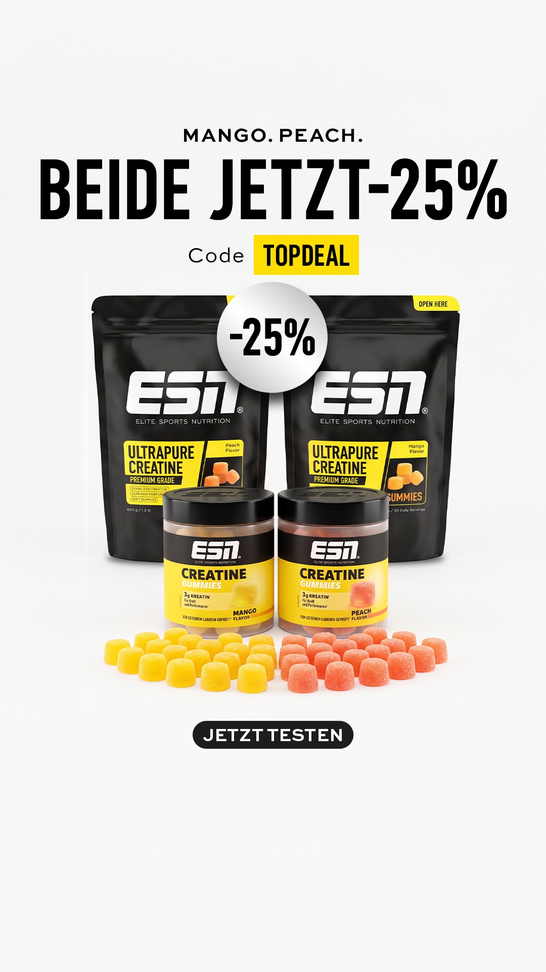 ESN Facebook ad: Das besterforschte Supplement der Welt, jetzt als Gummie