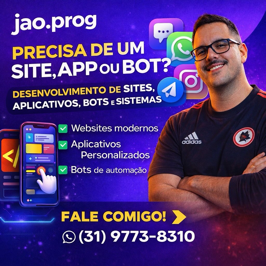 João Oliveira Facebook ad: Site, App ou Sistema sob medida