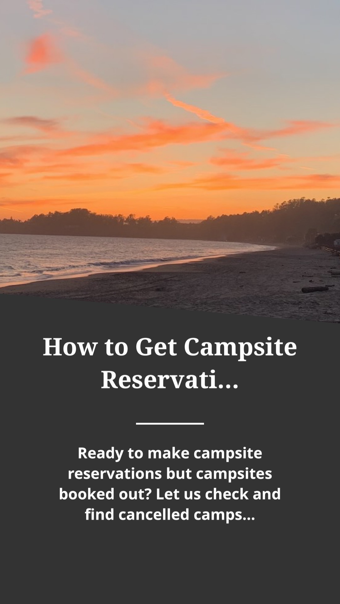 Get Great Reservations at Popular Campsites in California Facebook ad from Mar 26, 2026