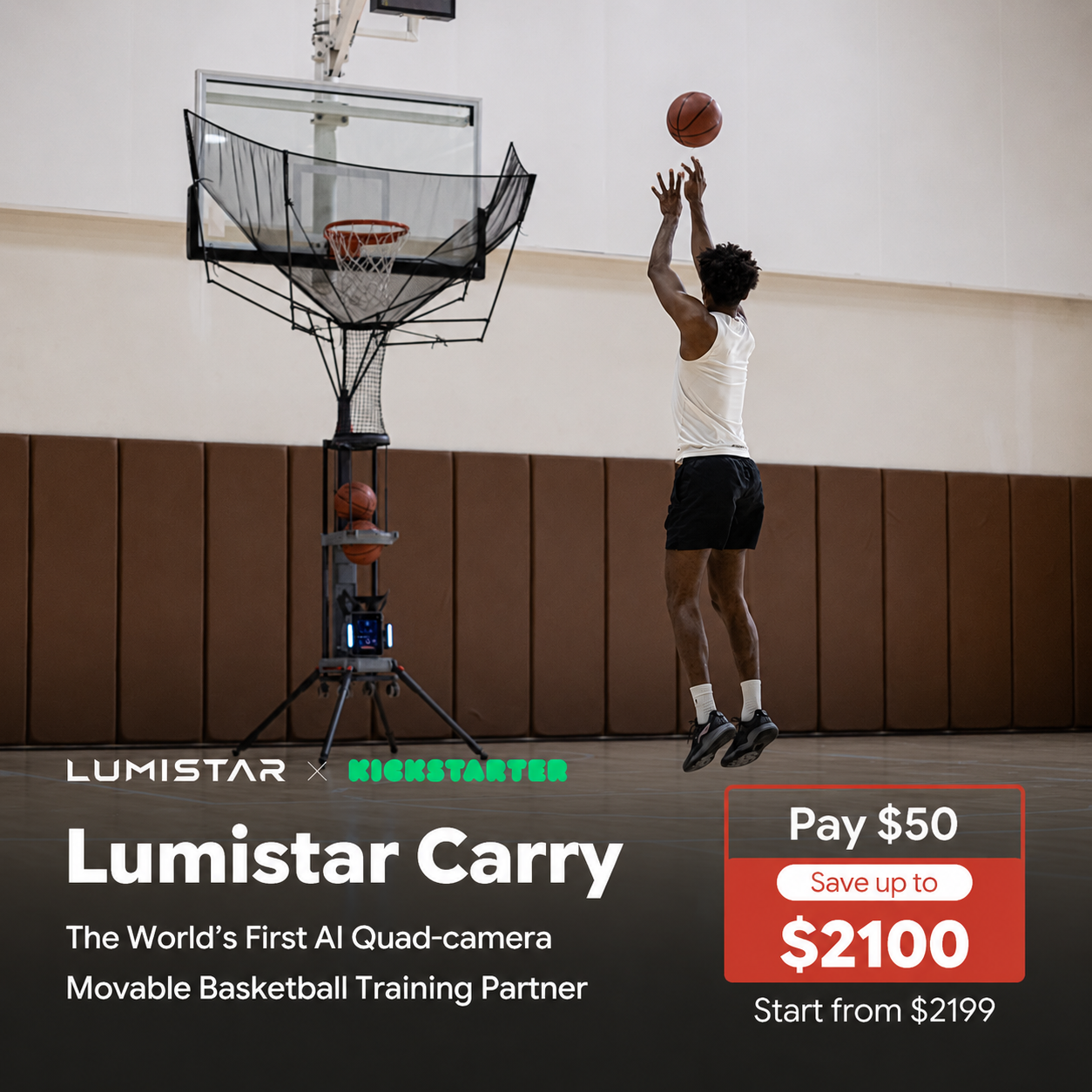 Lumistar Global Facebook ad: Get more shots up. Chase less.