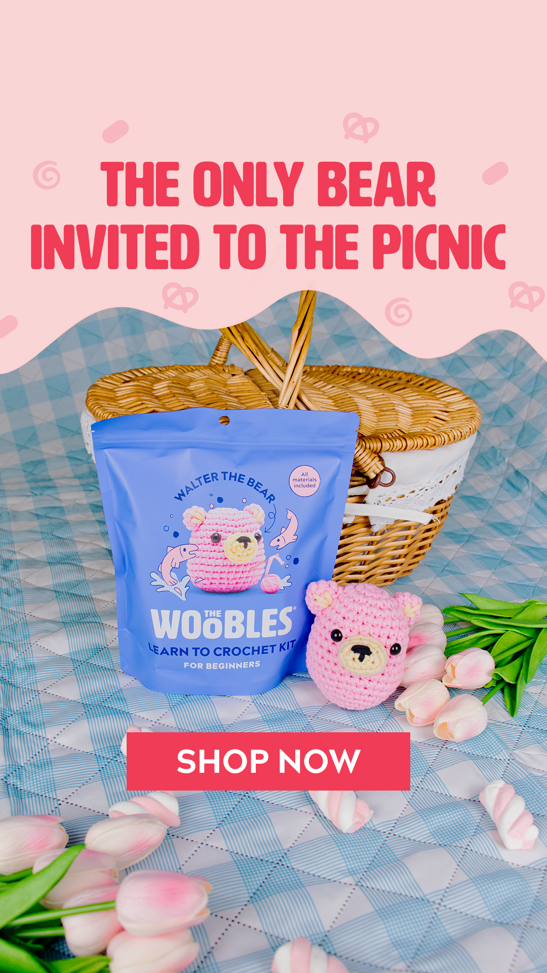 The Woobles Facebook ad: Limited: Grab Your Pink Walter!