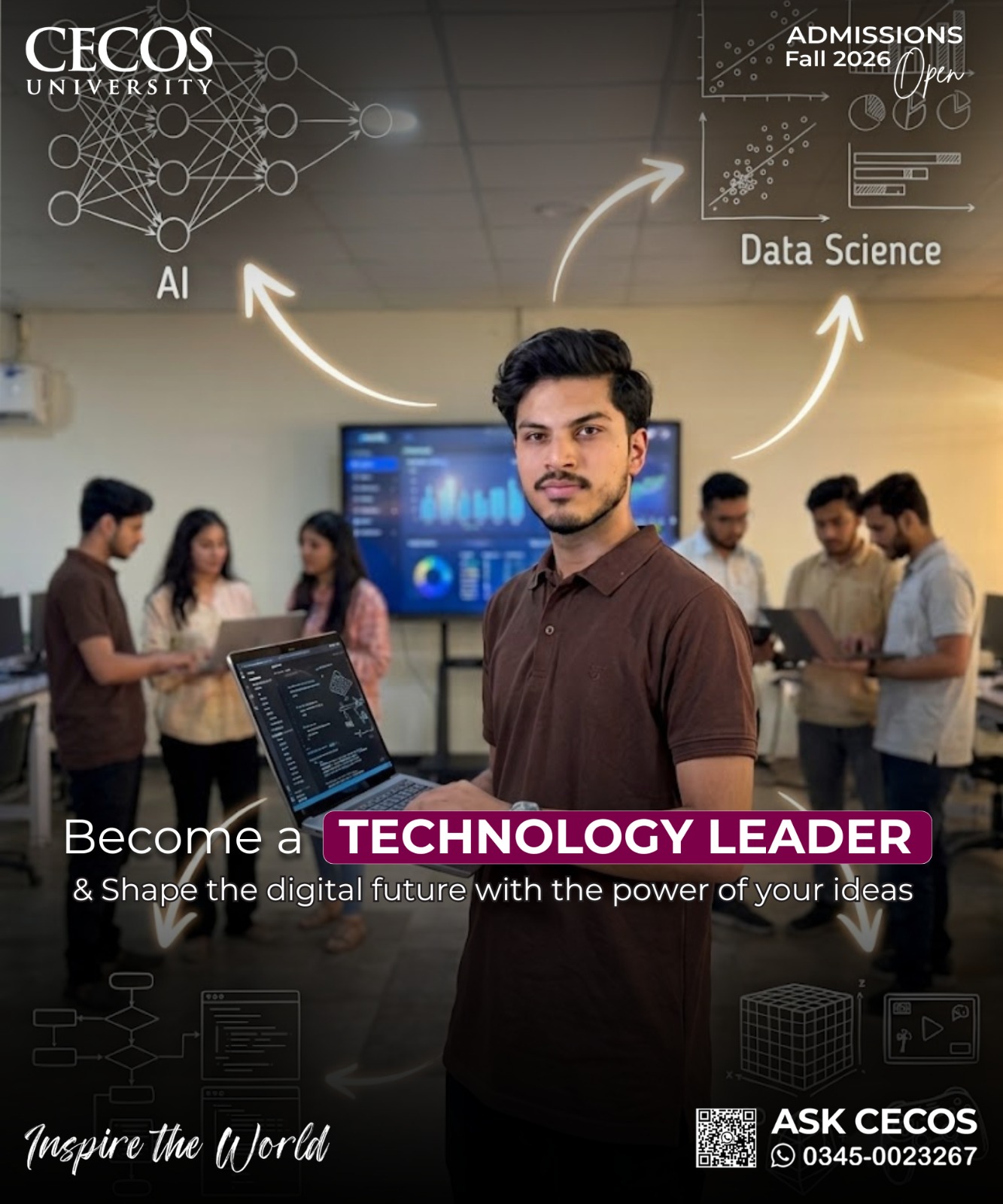 CECOS University Facebook ad: Innovate. Create. Lead the Digital Future.