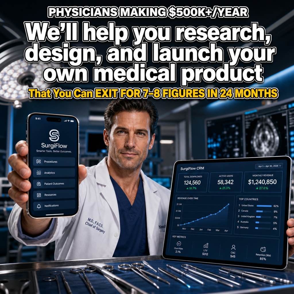 Andrew Lees Facebook ad: Research, Design & Launch Your Own 7-8 Figure Medical…