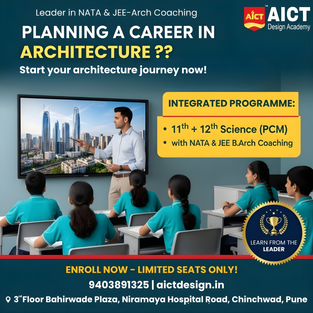 AICT Design Academy Facebook ad: Integrated Architecture Entrance Exam and Board Preparation