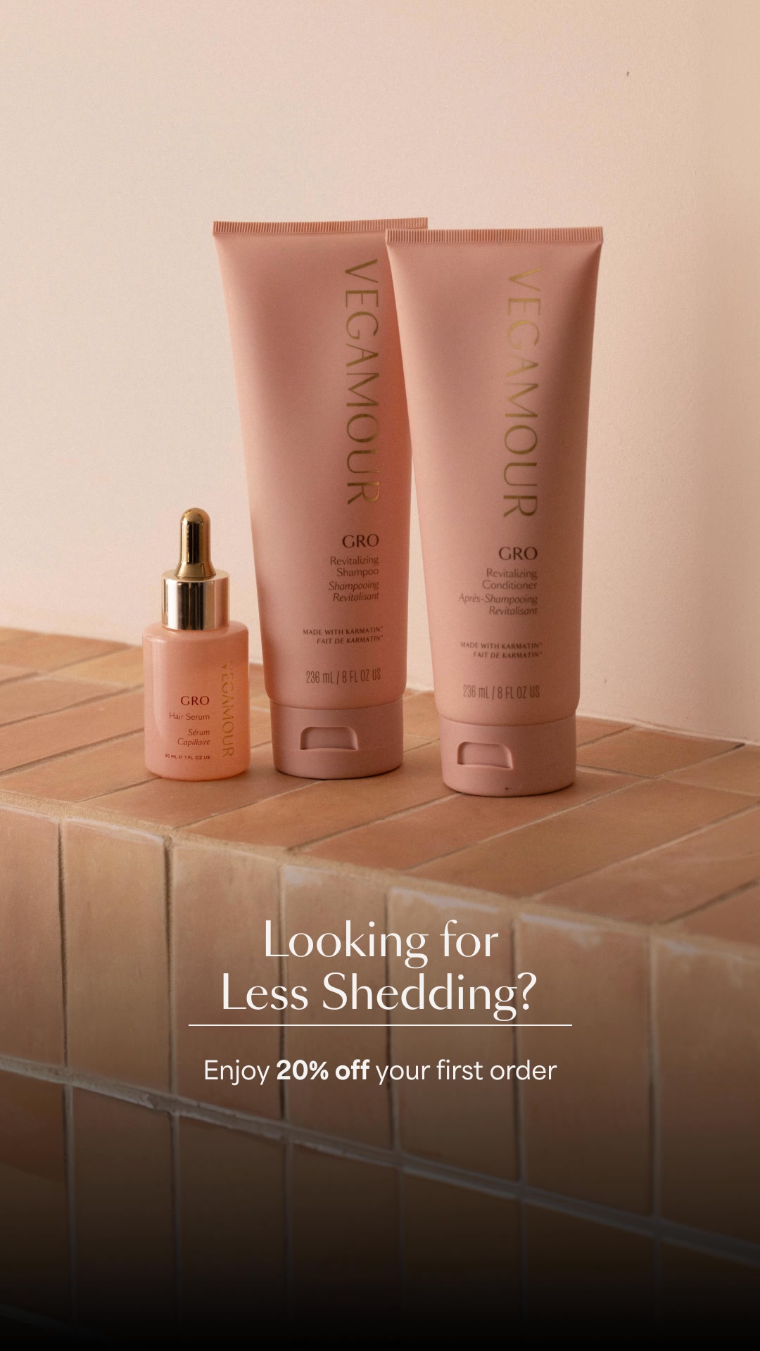 Vegamour Facebook ad: Hair care that works with your life