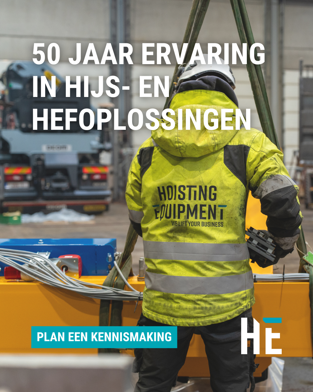 Hoisting Equipment NV Facebook ad: Plan een kennismakingsgesprek
