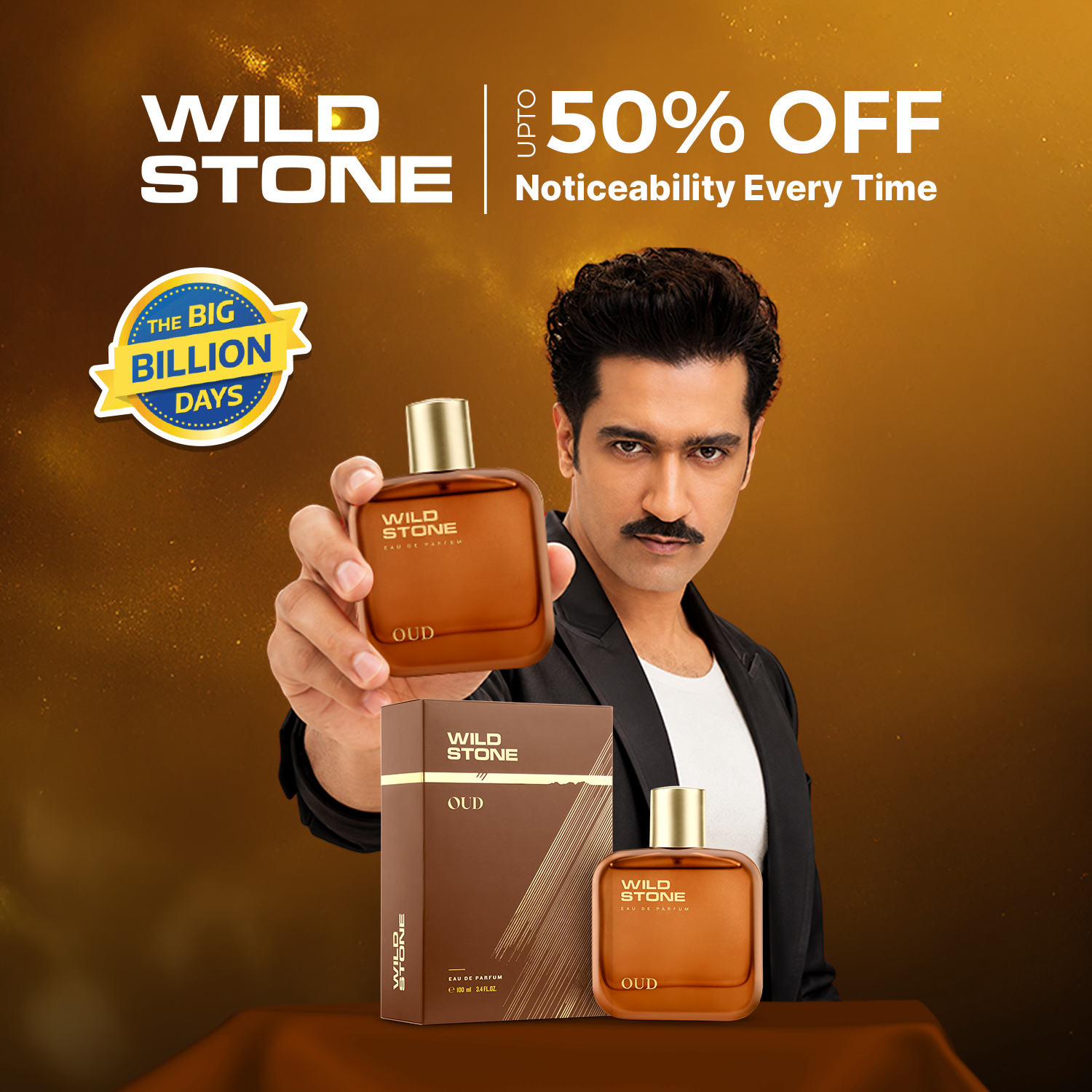 Wild Stone Facebook ad: Grab Wild Stone Oud | Flipkart BBD Upto 60% OFF