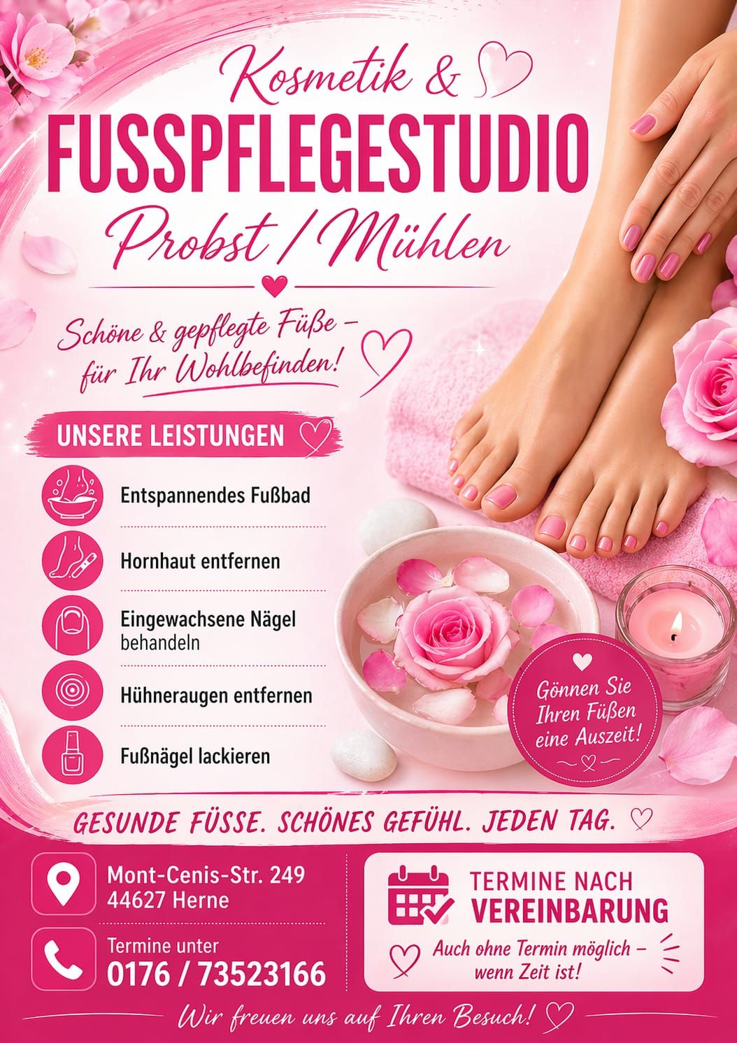 Kosmetik & Fußpflege Herne Facebook ad: Der Frühling hat begonnen der Sommer kommt!