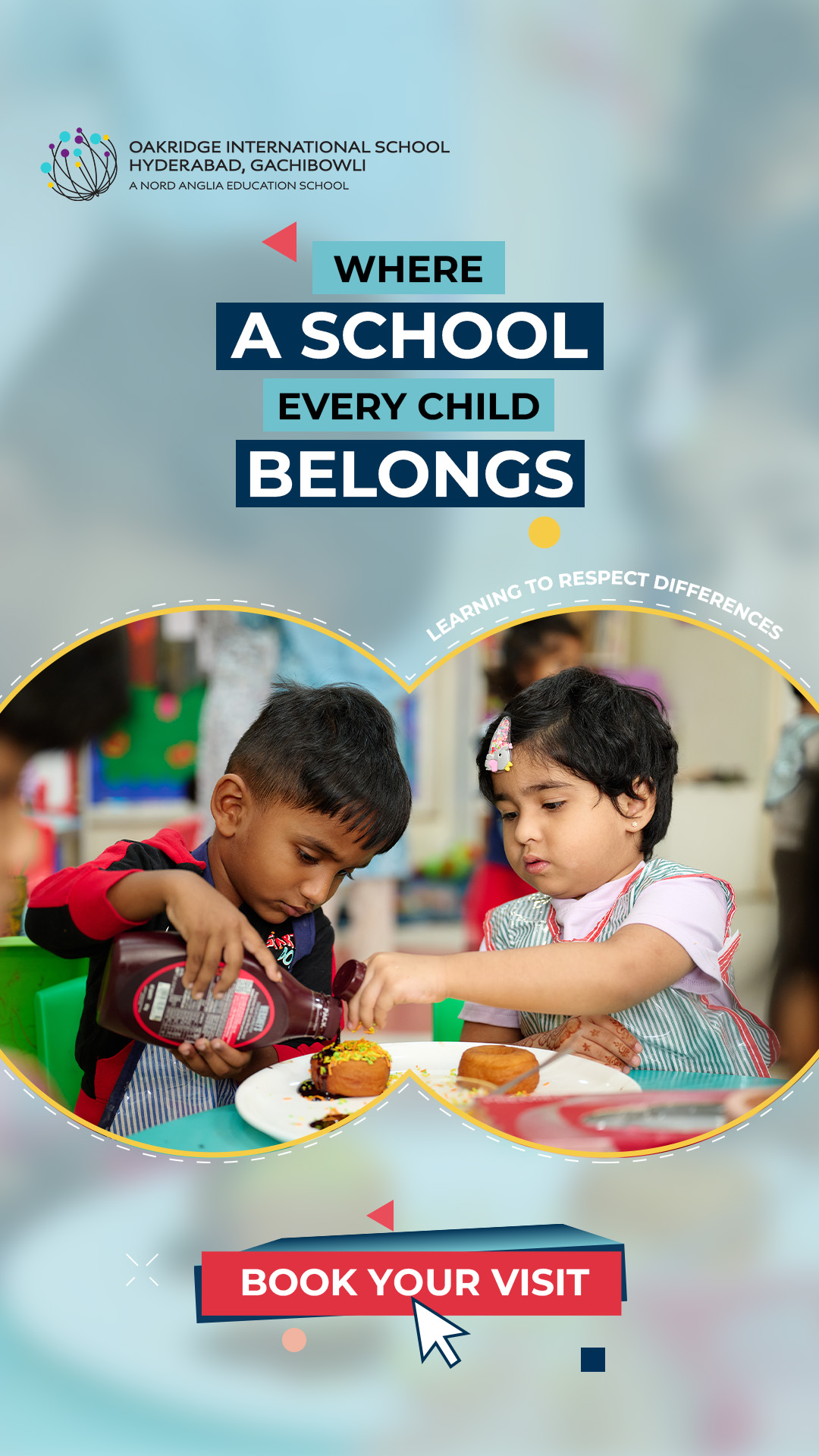 Oakridge International School Gachibowli Facebook ad from Apr 15, 2026