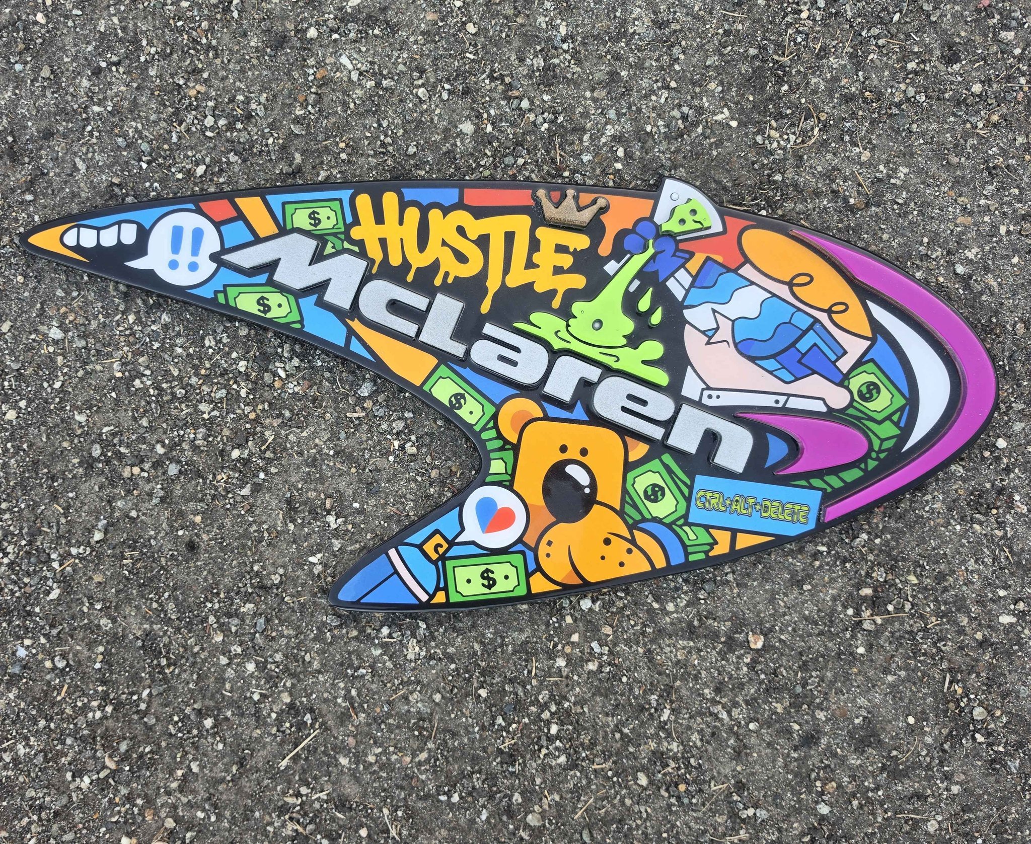 Samantha Aguilar Facebook ad: Mclaren Hustle 3D Wooden Garage Sign, 2ft