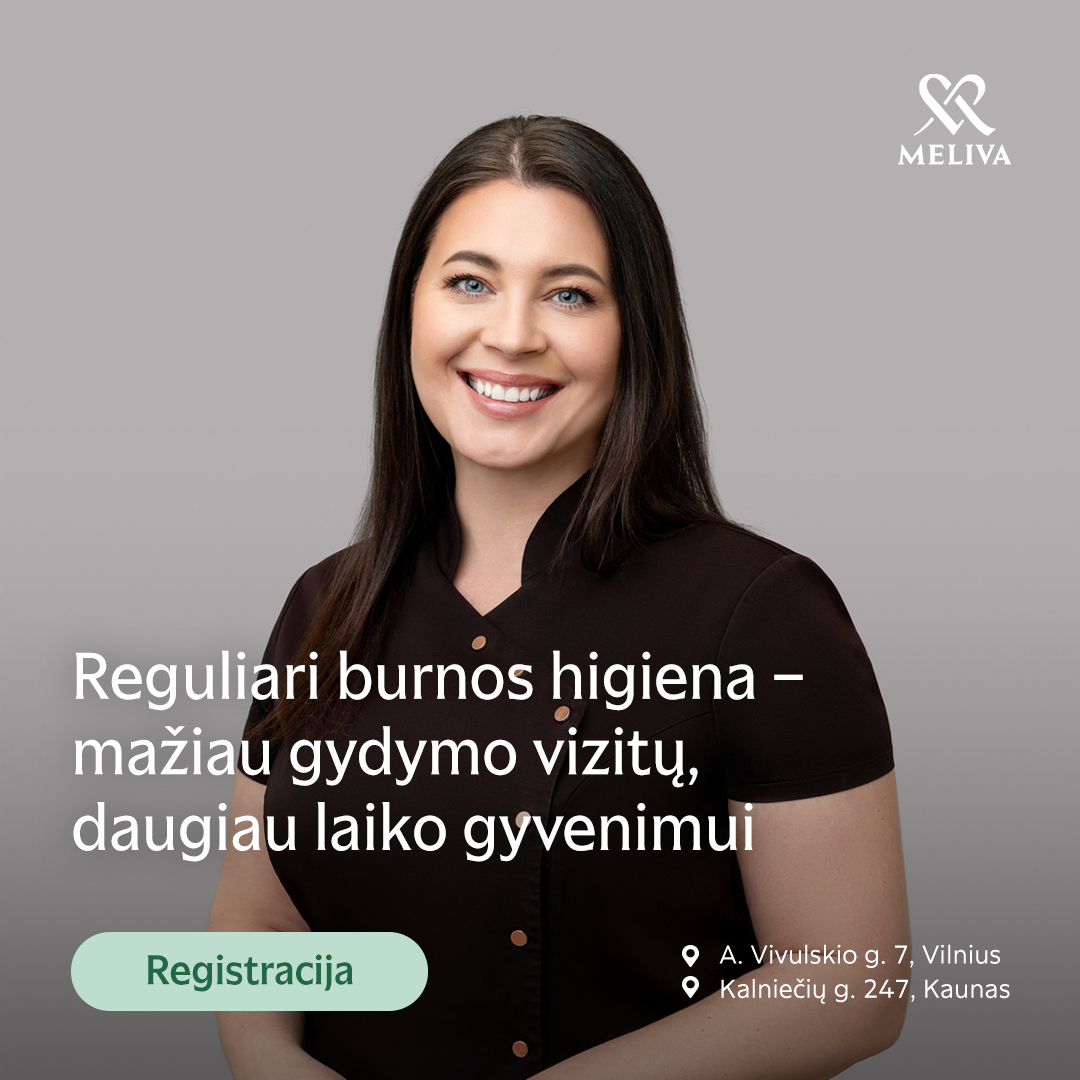 Meliva VIC odontologijos klinikos Facebook ad: Mažiau gydymo, daugiau komforto